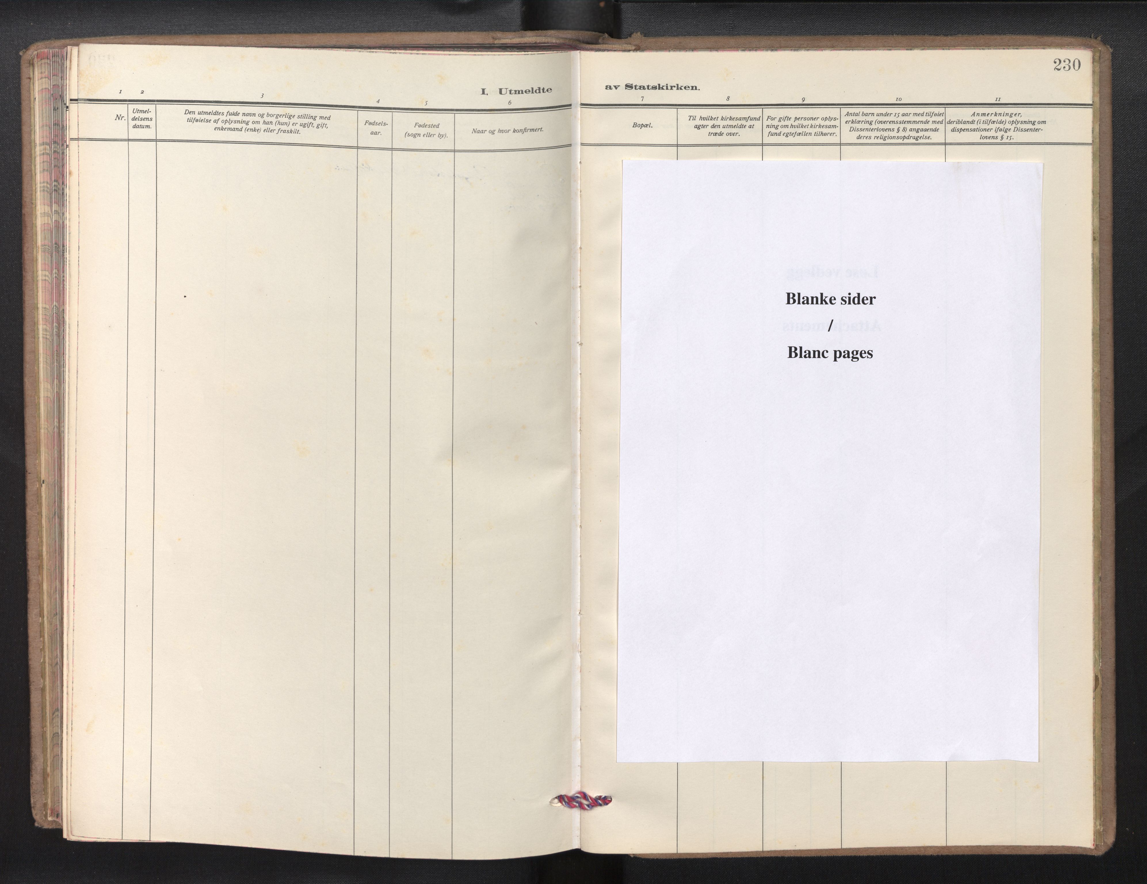 Den norske sjømannsmisjon i utlandet/Syd-Afrika(Durban-Cape Town-Port Elisabeth), AV/SAB-SAB/PA-0119/H/Ha/Haa/L0001: Ministerialbok nr. A 1, 1949-1986, s. 229b-230a