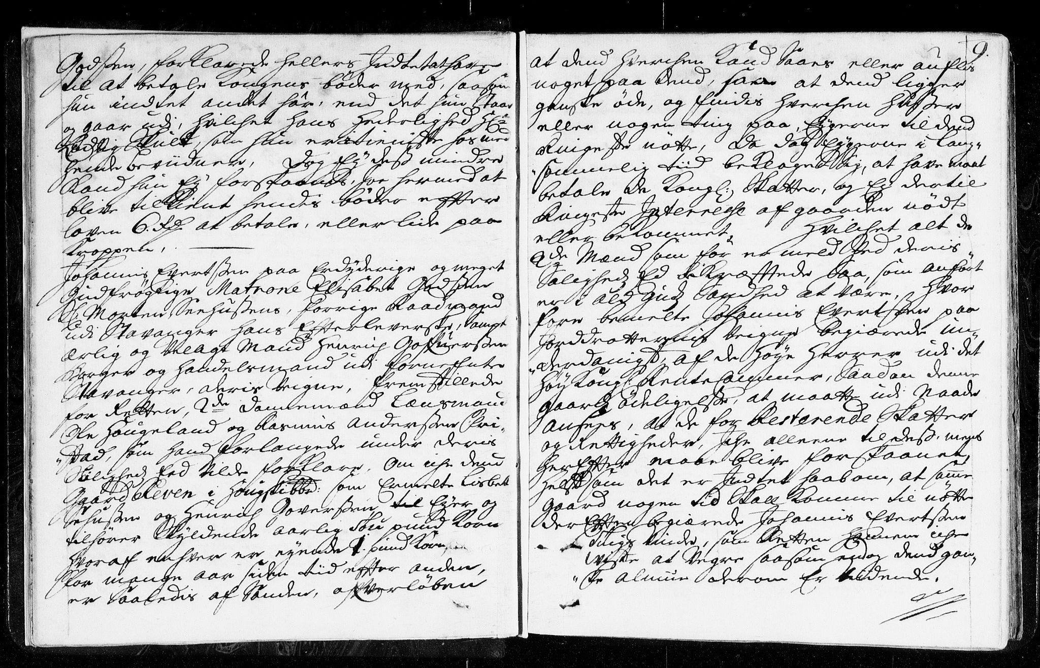 Jæren og Dalane sorenskriveri, AV/SAST-A-100306/3/30/30BA/L0061: TINGBOK, 1705, s. 8b-9a