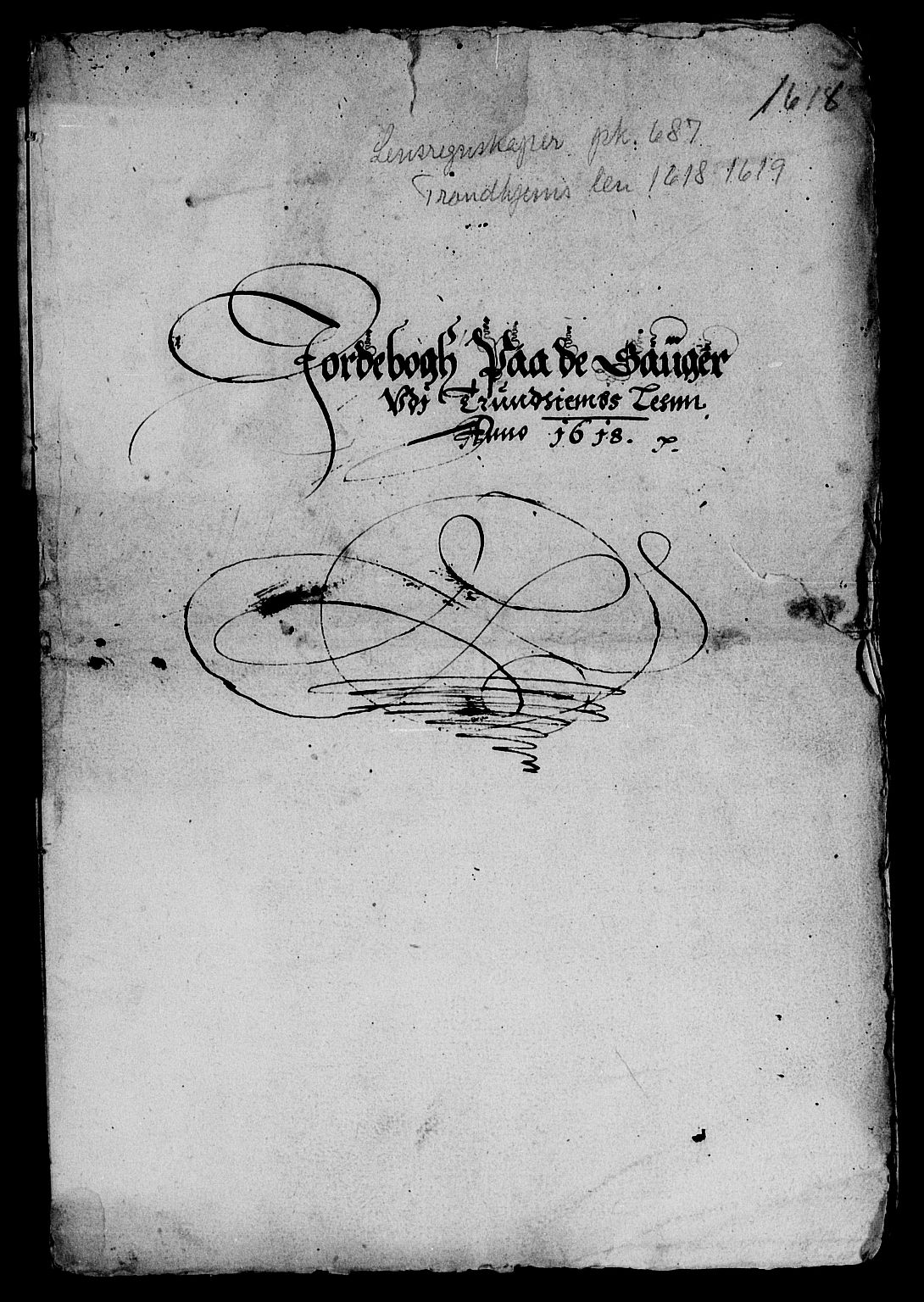 Rentekammeret inntil 1814, Reviderte regnskaper, Lensregnskaper, AV/RA-EA-5023/R/Rb/Rbw/L0017: Trondheim len, 1618-1619