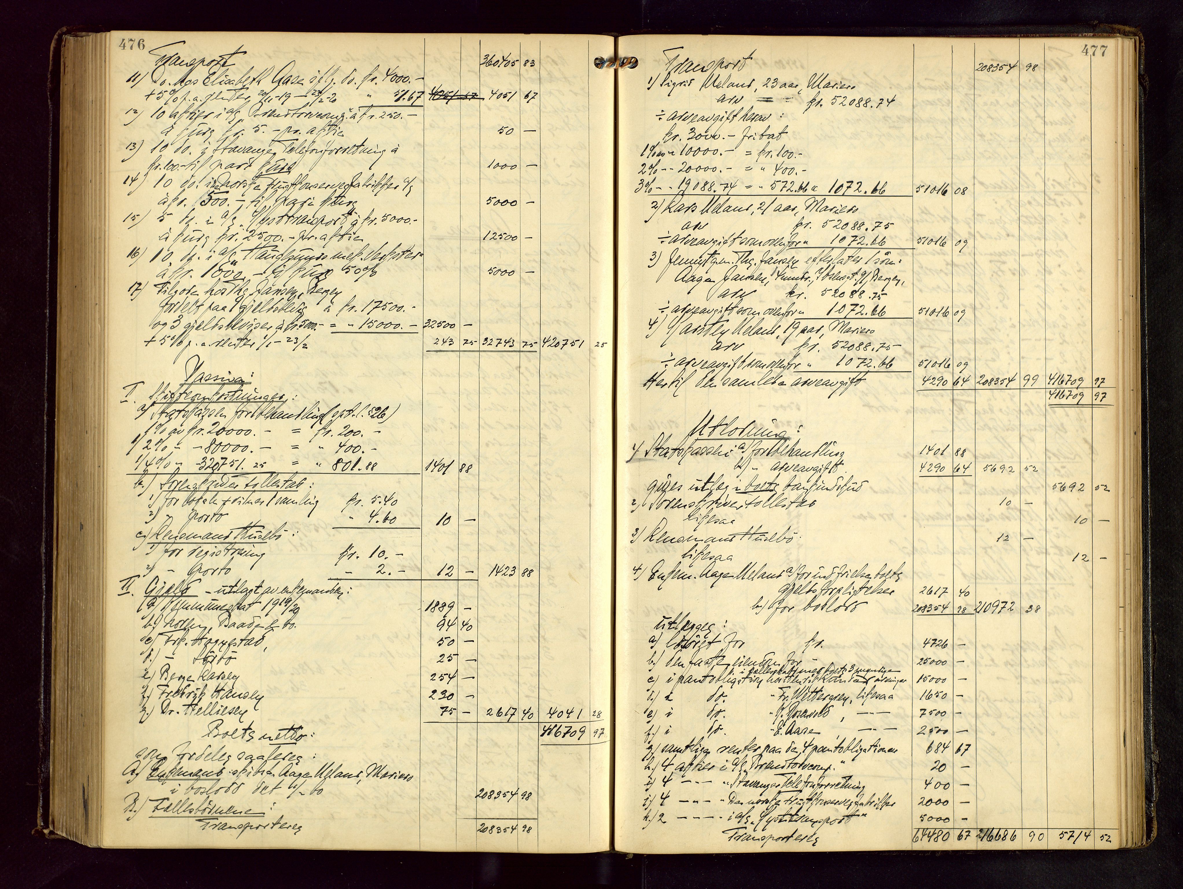 Jæren sorenskriveri, AV/SAST-A-100310/01/5/50/50BB/L0008: SKIFTEUTLODNINGSPROTOKOLL, 1914-1920, s. 476-477