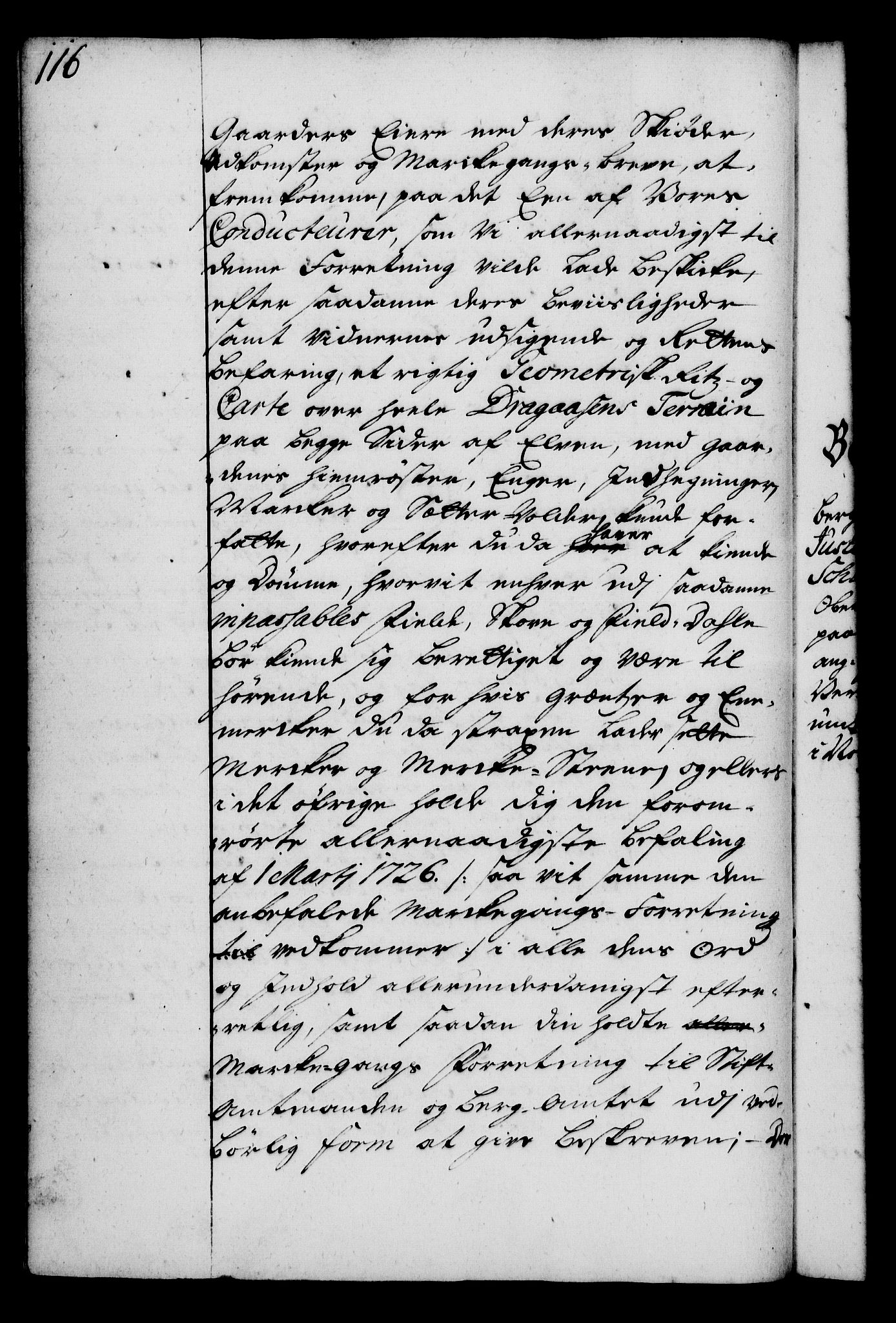 Rentekammeret, Kammerkanselliet, RA/EA-3111/G/Gg/Gga/L0004: Norsk ekspedisjonsprotokoll med register (merket RK 53.4), 1734-1741, s. 116