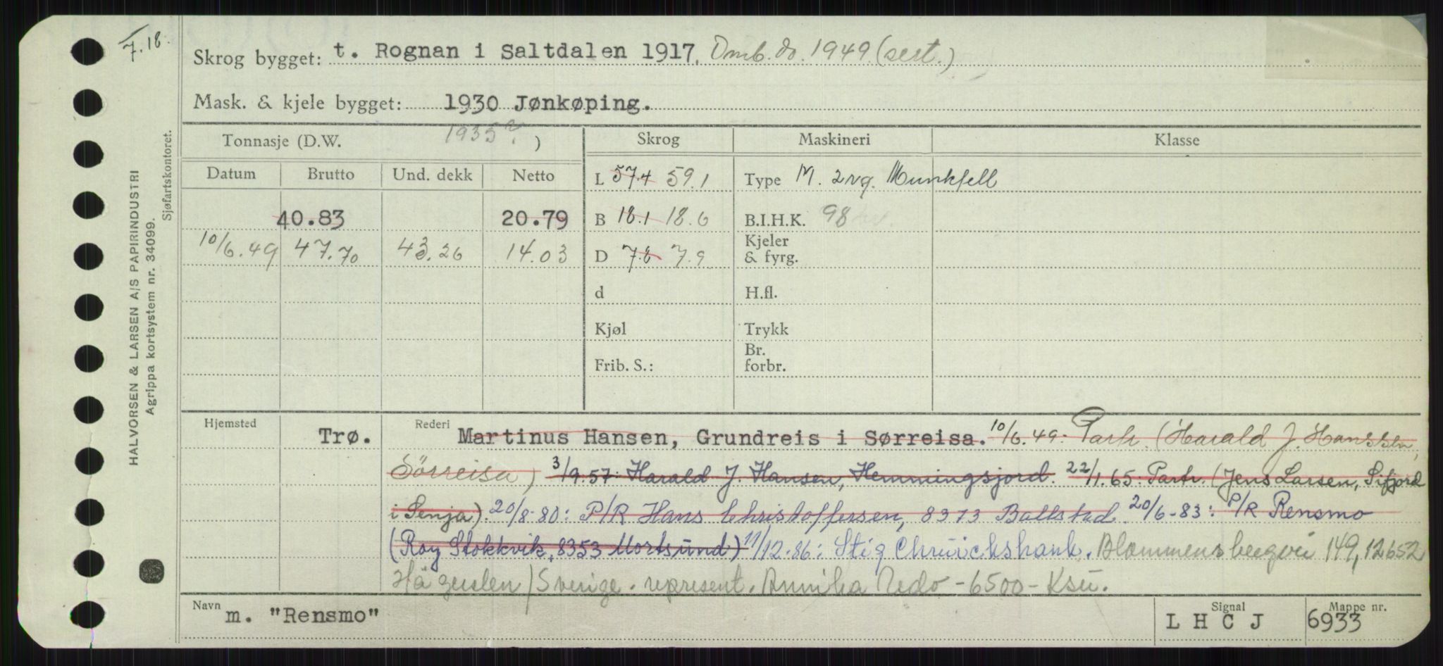 Sjøfartsdirektoratet med forløpere, Skipsmålingen, AV/RA-S-1627/H/Ha/L0004/0002: Fartøy, Mas-R / Fartøy, Odin-R, s. 649