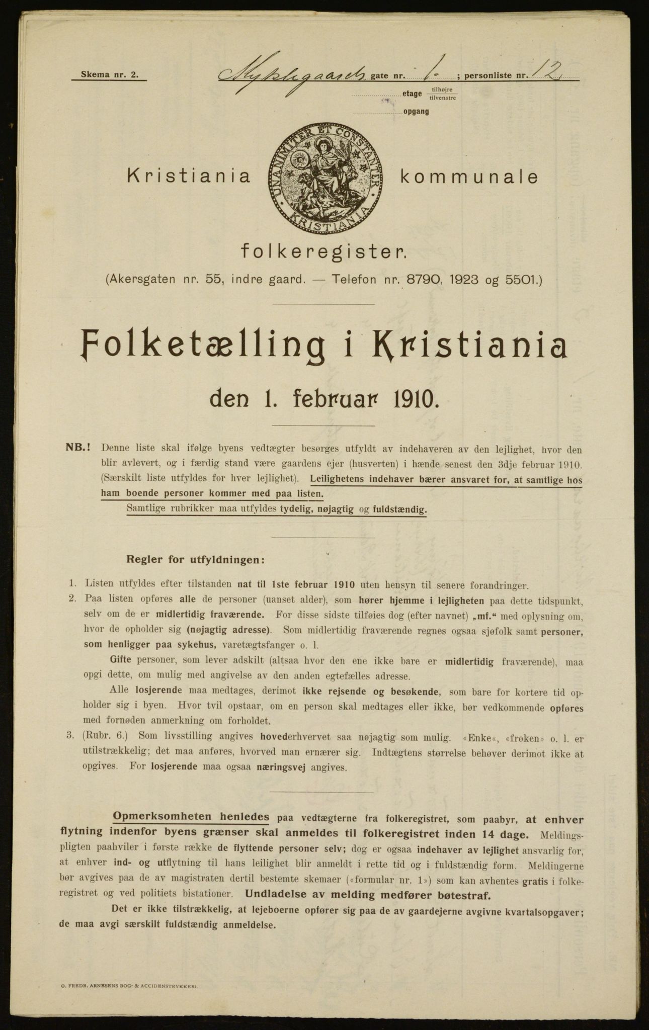 OBA, Kommunal folketelling 1.2.1910 for Kristiania, 1910, s. 65825