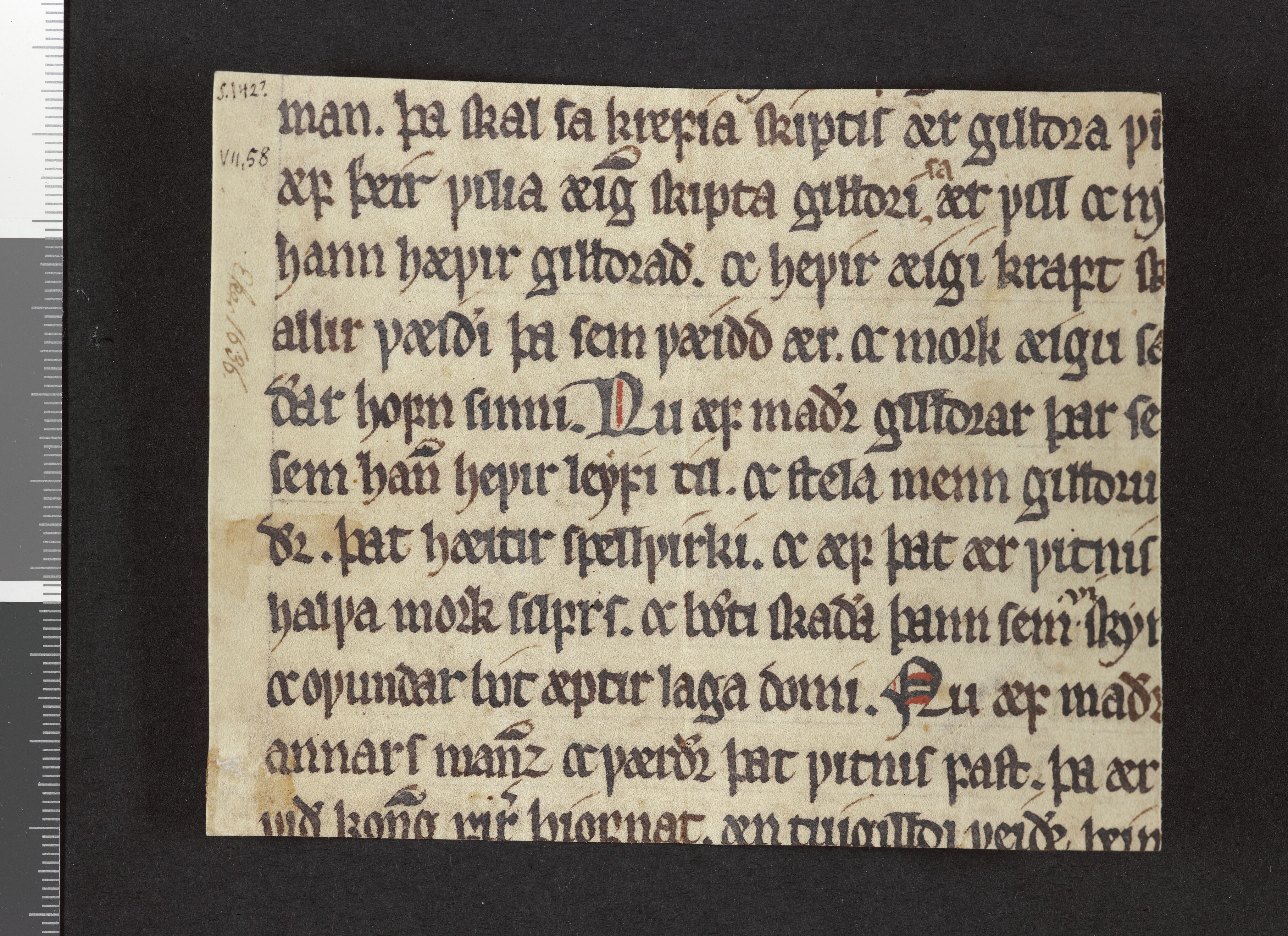 Riksarkivets diplomsamling, AV/RA-EA-5965/F26/L0002: Norrøne membranfragmenter bestand 2-9 (10), 1100-1536, s. 101