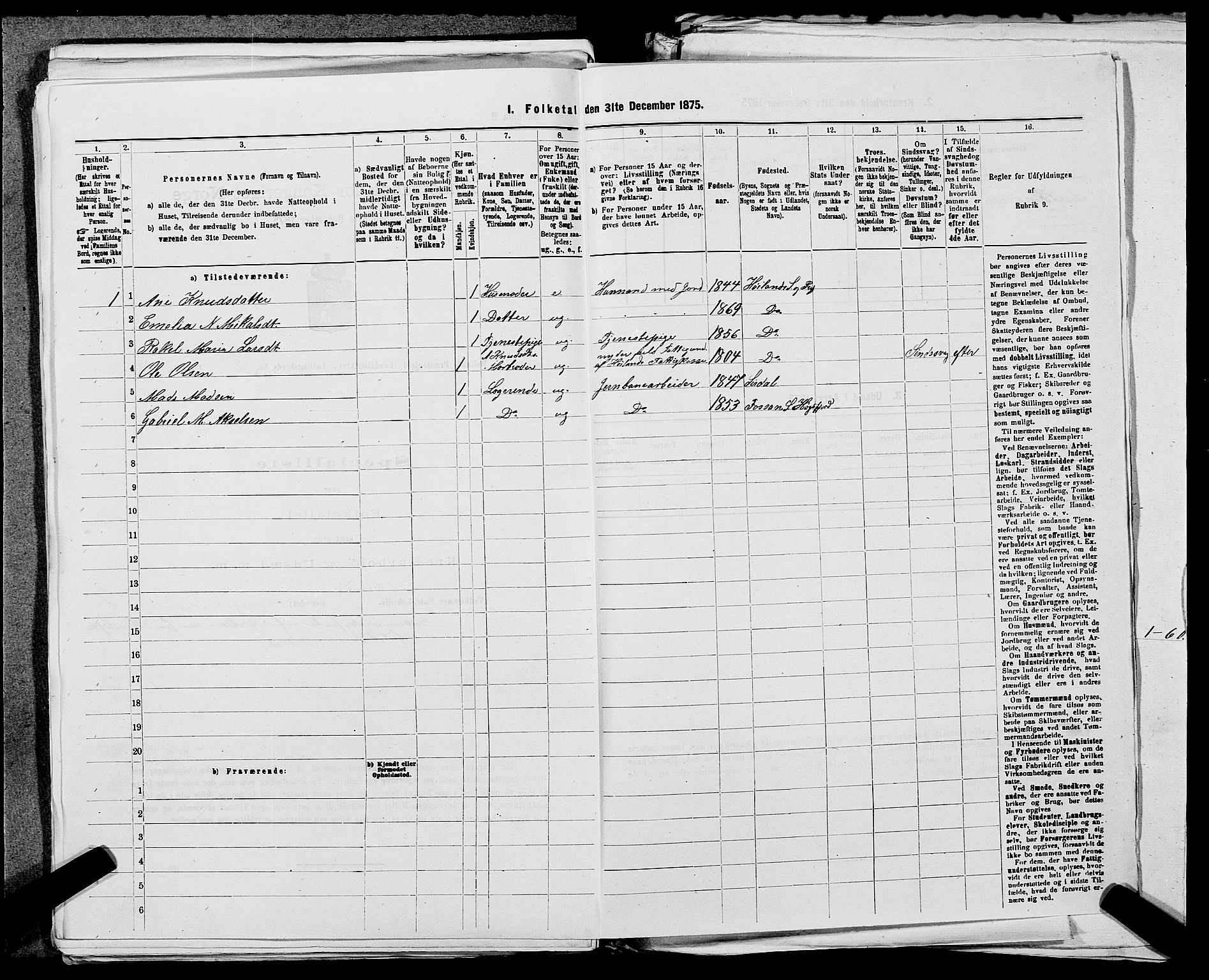 SAST, Folketelling 1875 for 1123L Høyland prestegjeld, Høyland sokn, 1875, s. 433