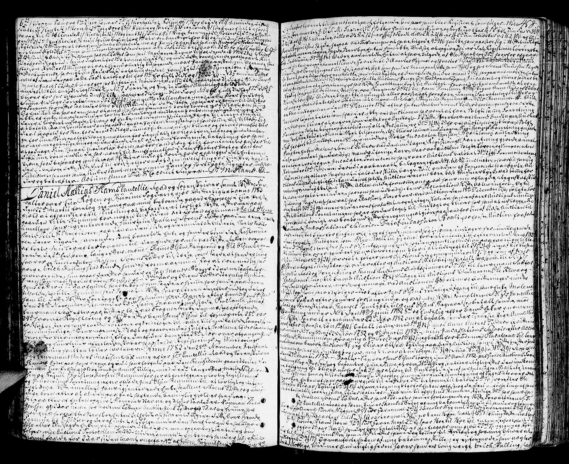 Lier, Røyken og Hurum sorenskriveri, SAKO/A-89/H/Hc/L0006: Skifteprotokoll, 1773-1789, s. 457b-458a