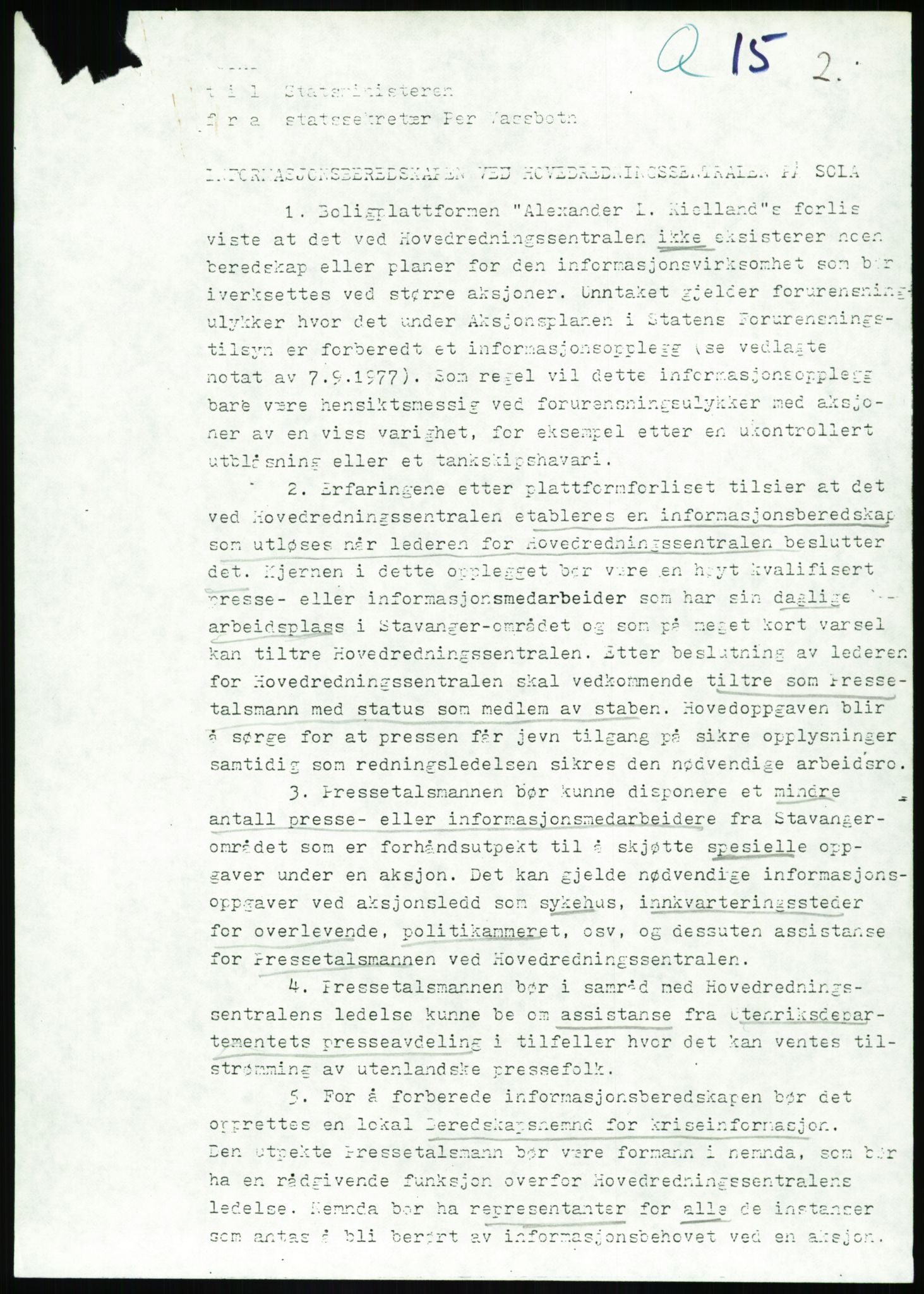 Justisdepartementet, Granskningskommisjonen ved Alexander Kielland-ulykken 27.3.1980, AV/RA-S-1165/D/L0017: P Hjelpefartøy (Doku.liste + P1-P6 av 6)/Q Hovedredningssentralen (Q0-Q27 av 27), 1980-1981, s. 345