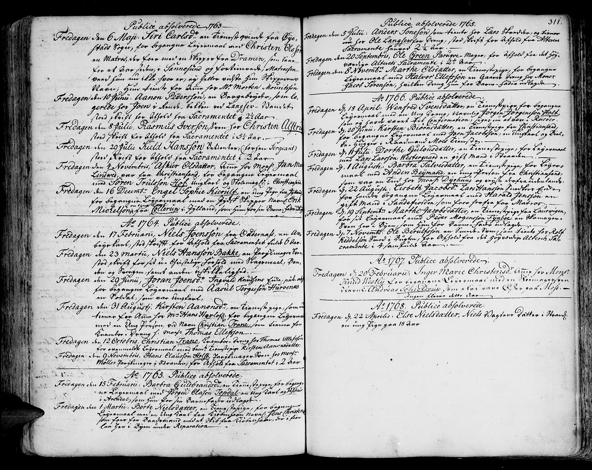 Arendal sokneprestkontor, Trefoldighet, AV/SAK-1111-0040/F/Fa/L0001: Ministerialbok nr. A 1, 1703-1815, s. 387