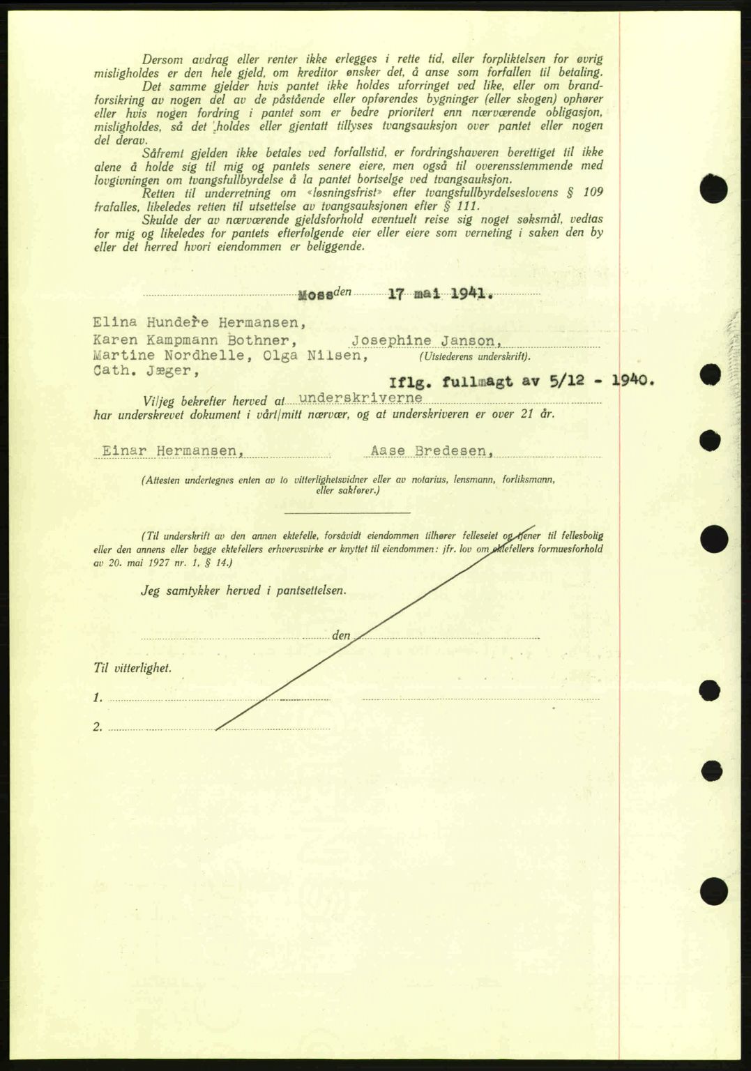 Moss sorenskriveri, SAO/A-10168: Pantebok nr. B10, 1940-1941, Dagboknr: 912/1941