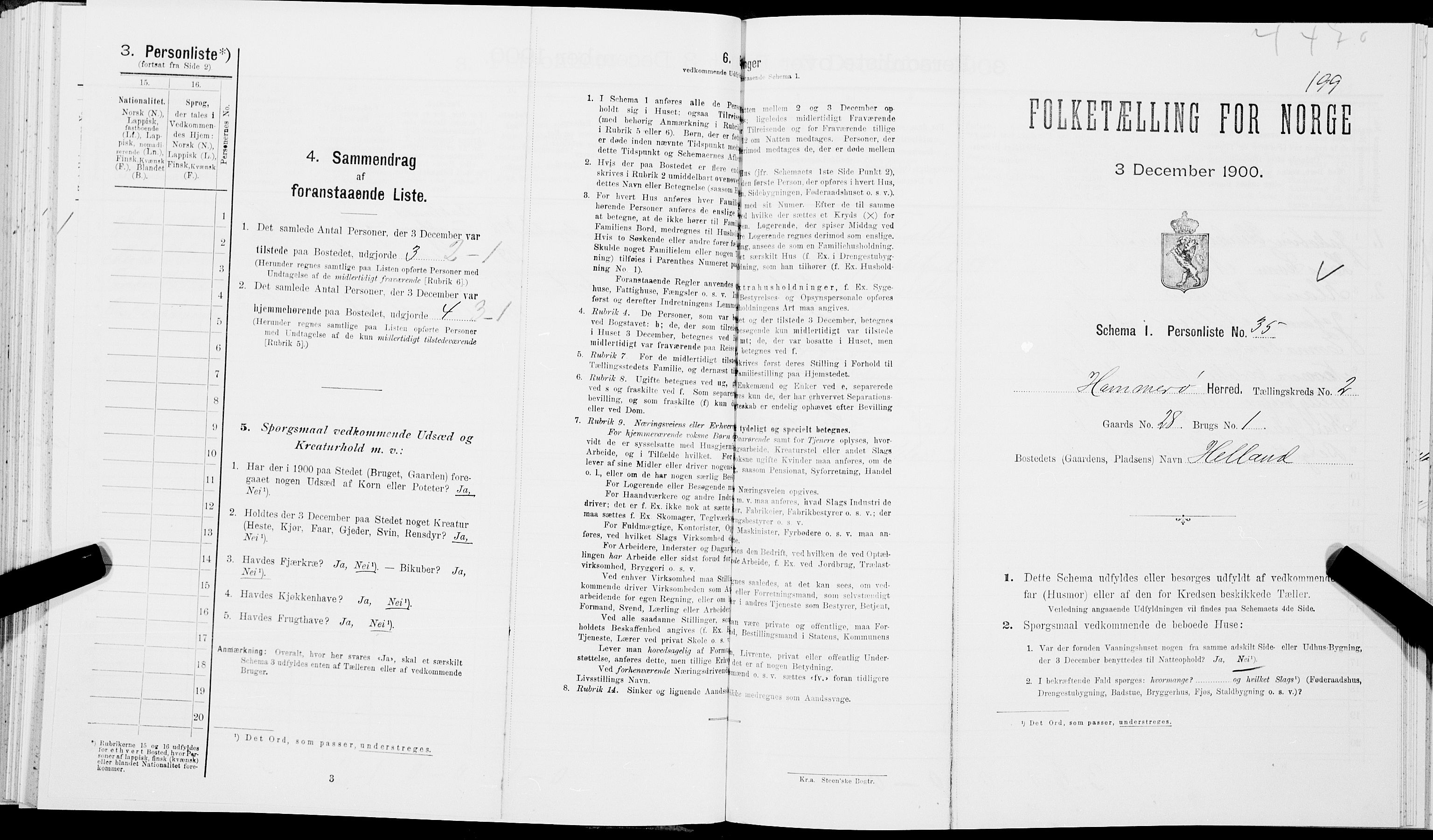 SAT, Folketelling 1900 for 1849 Hamarøy herred, 1900, s. 216