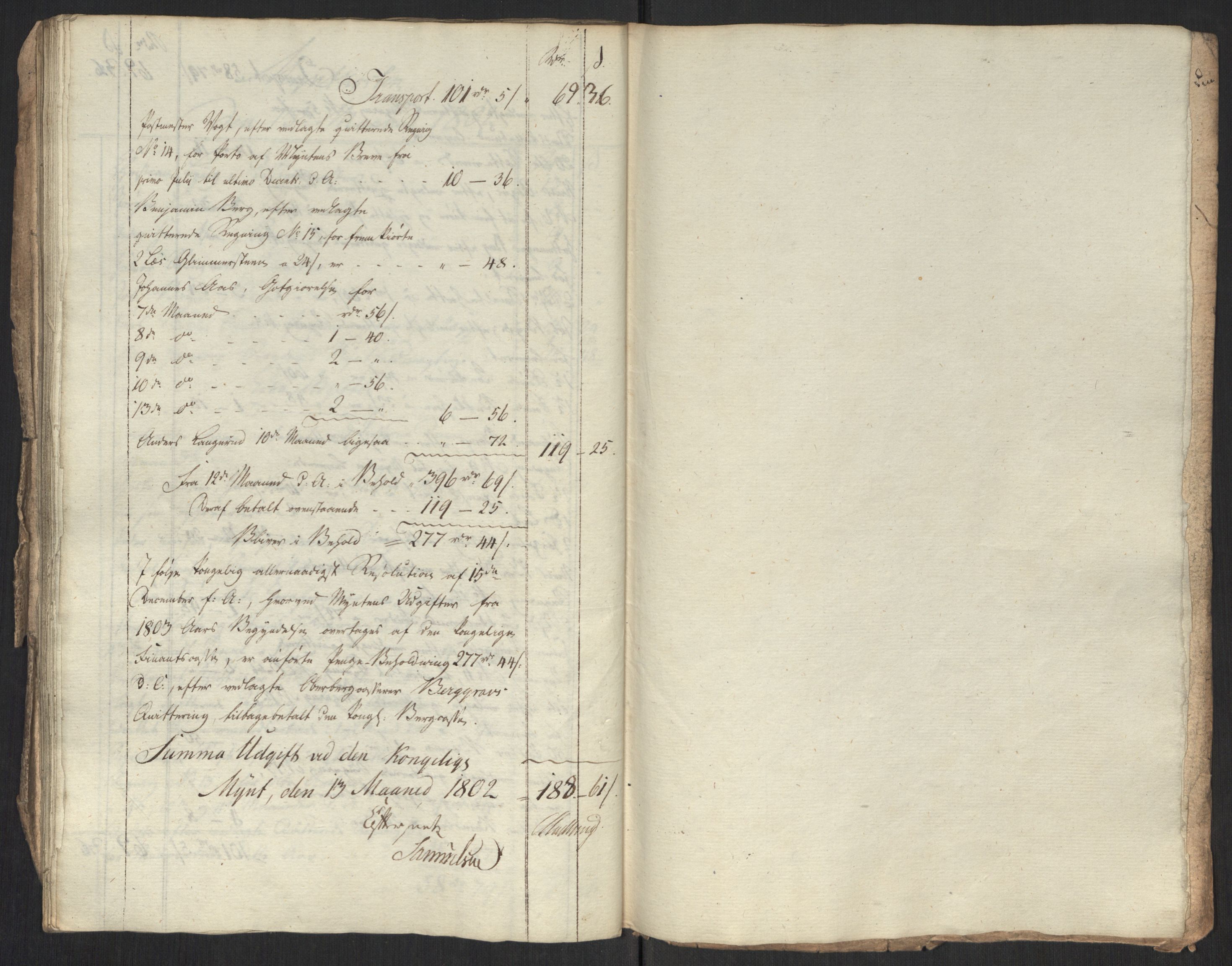 Rentekammeret inntil 1814, Realistisk ordnet avdeling, AV/RA-EA-4070/Oa/L0010: [Y8]: Regninger for Kongsbergs mynt., 1760-1805, s. 597