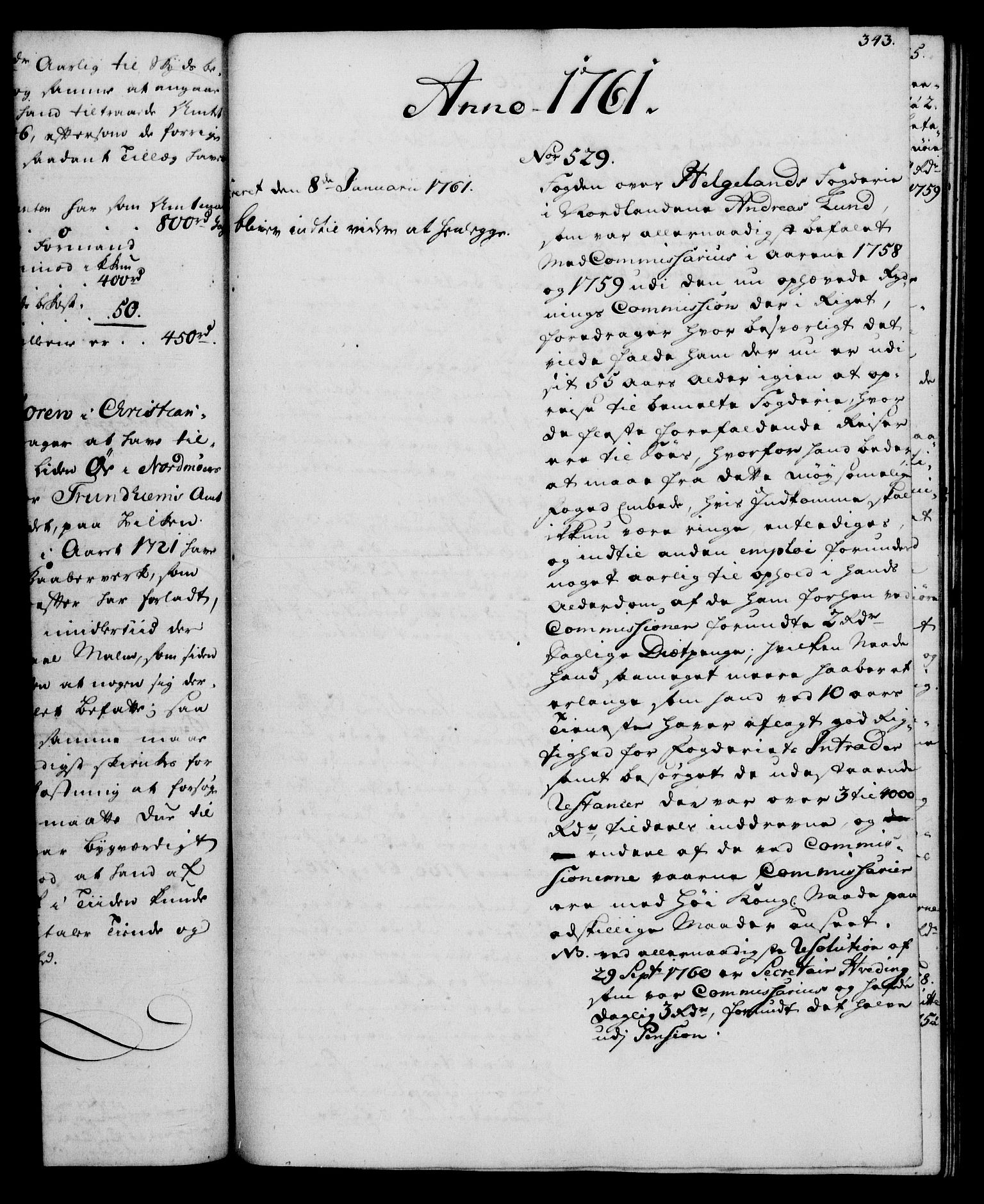 Rentekammeret, Kammerkanselliet, AV/RA-EA-3111/G/Gh/Gha/L0035: Norsk ekstraktmemorialprotokoll (merket RK 53.80), 1759-1771, s. 343