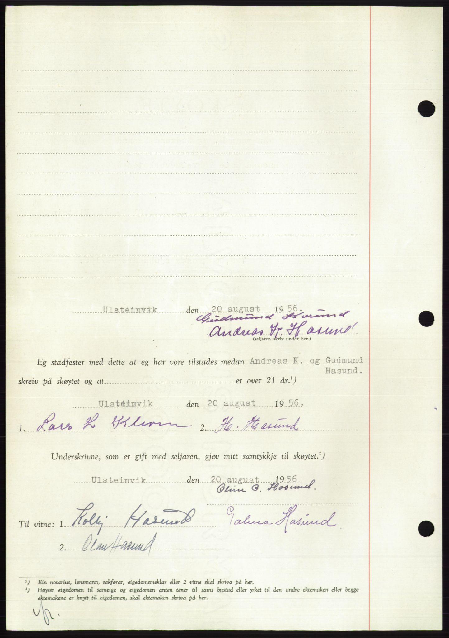 Søre Sunnmøre sorenskriveri, AV/SAT-A-4122/1/2/2C/L0104: Pantebok nr. 30A, 1956-1956, Dagboknr: 1728/1956