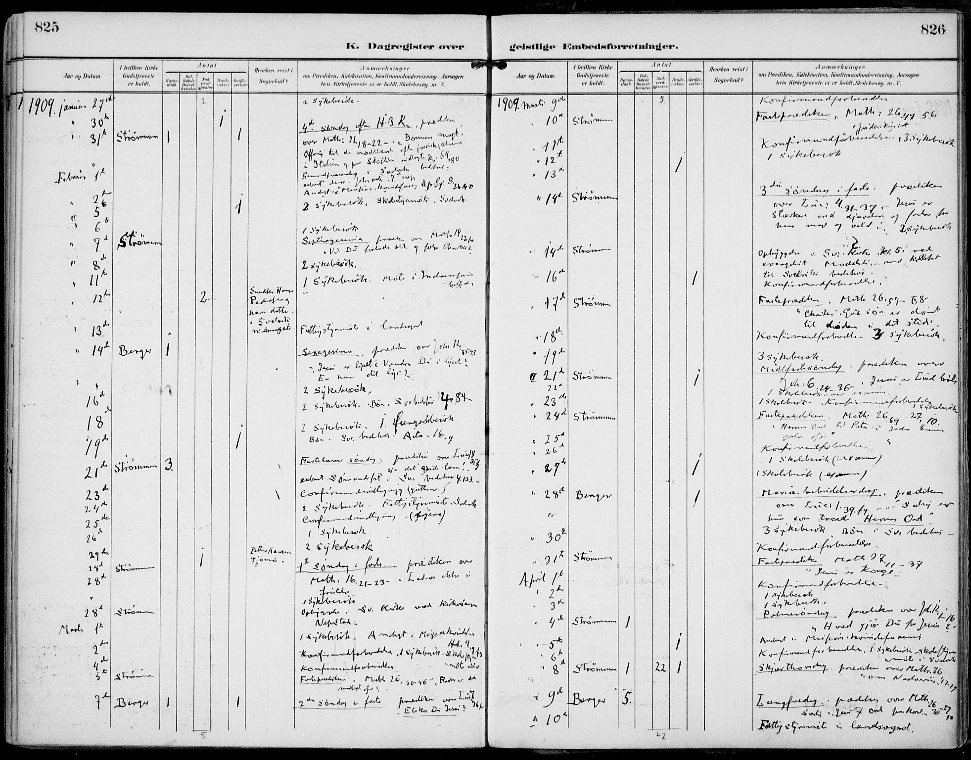 Strømm kirkebøker, AV/SAKO-A-322/F/Fa/L0005: Ministerialbok nr. I 5, 1898-1919, s. 825-826