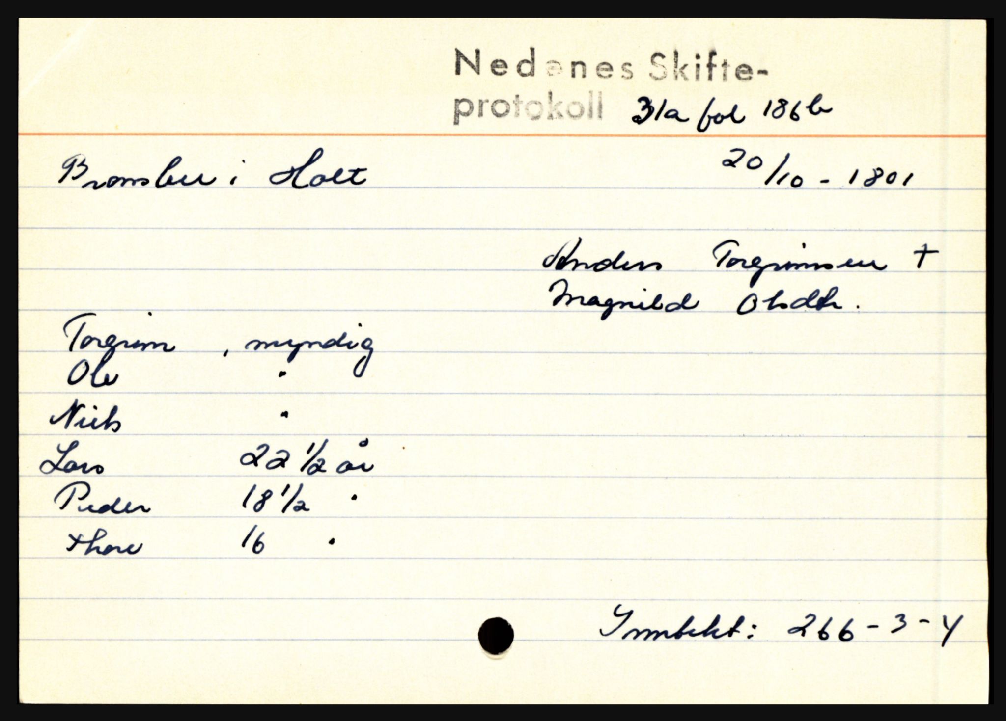 Nedenes sorenskriveri før 1824, AV/SAK-1221-0007/H, s. 4119