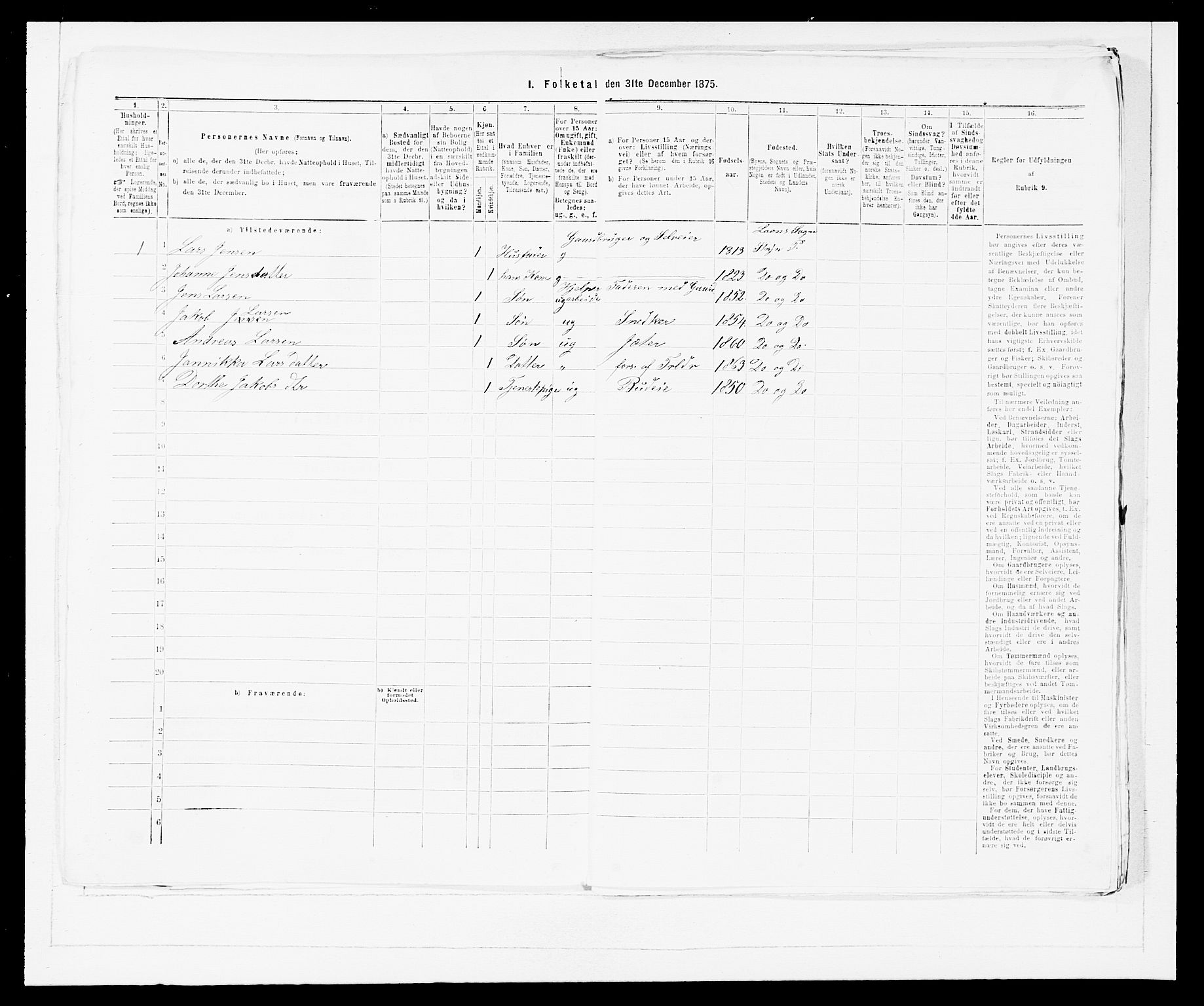 SAB, Folketelling 1875 for 1448P Stryn prestegjeld, 1875, s. 777