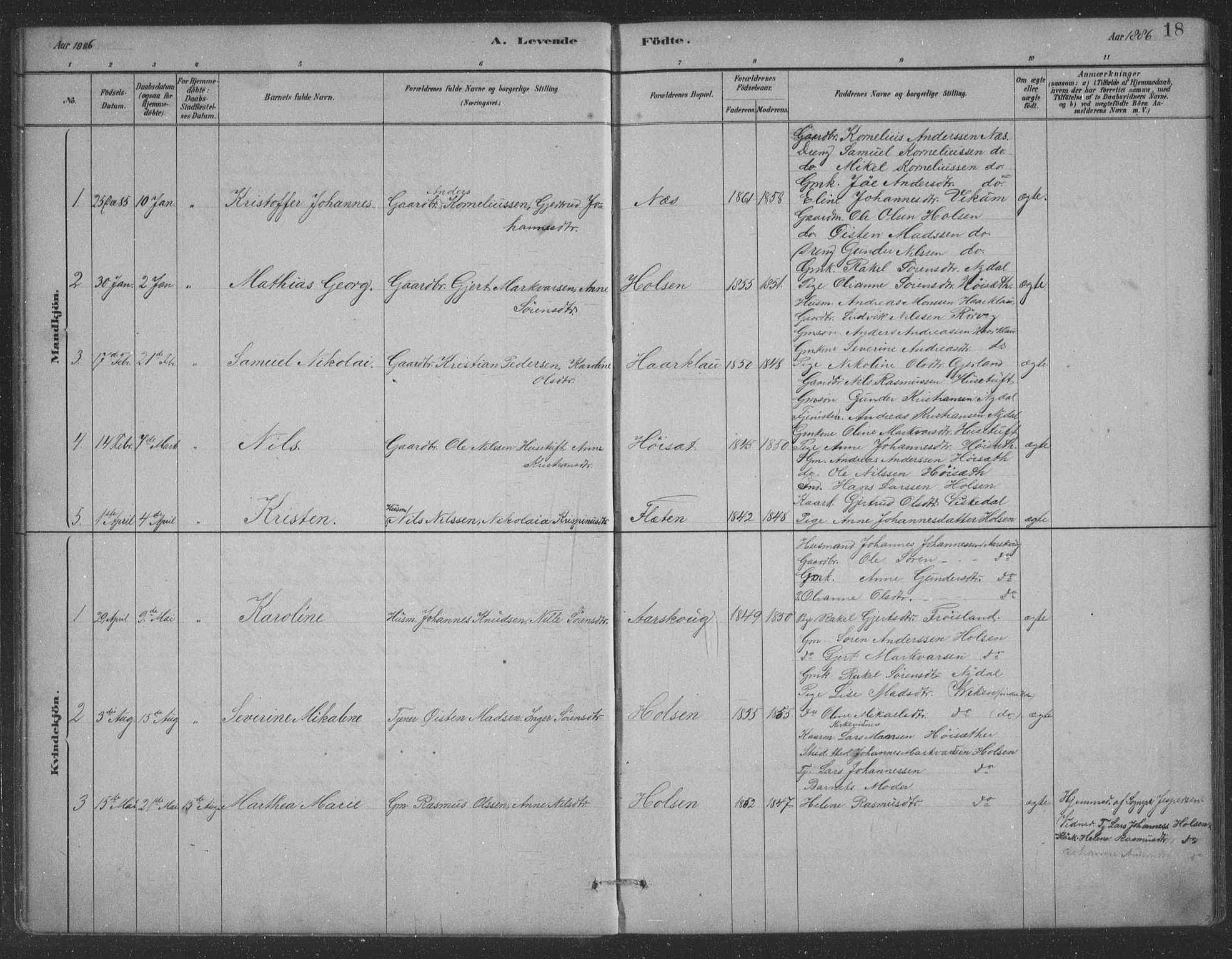 Førde sokneprestembete, AV/SAB-A-79901/H/Hab/Habc/L0002: Klokkerbok nr. C 2, 1881-1911, s. 18