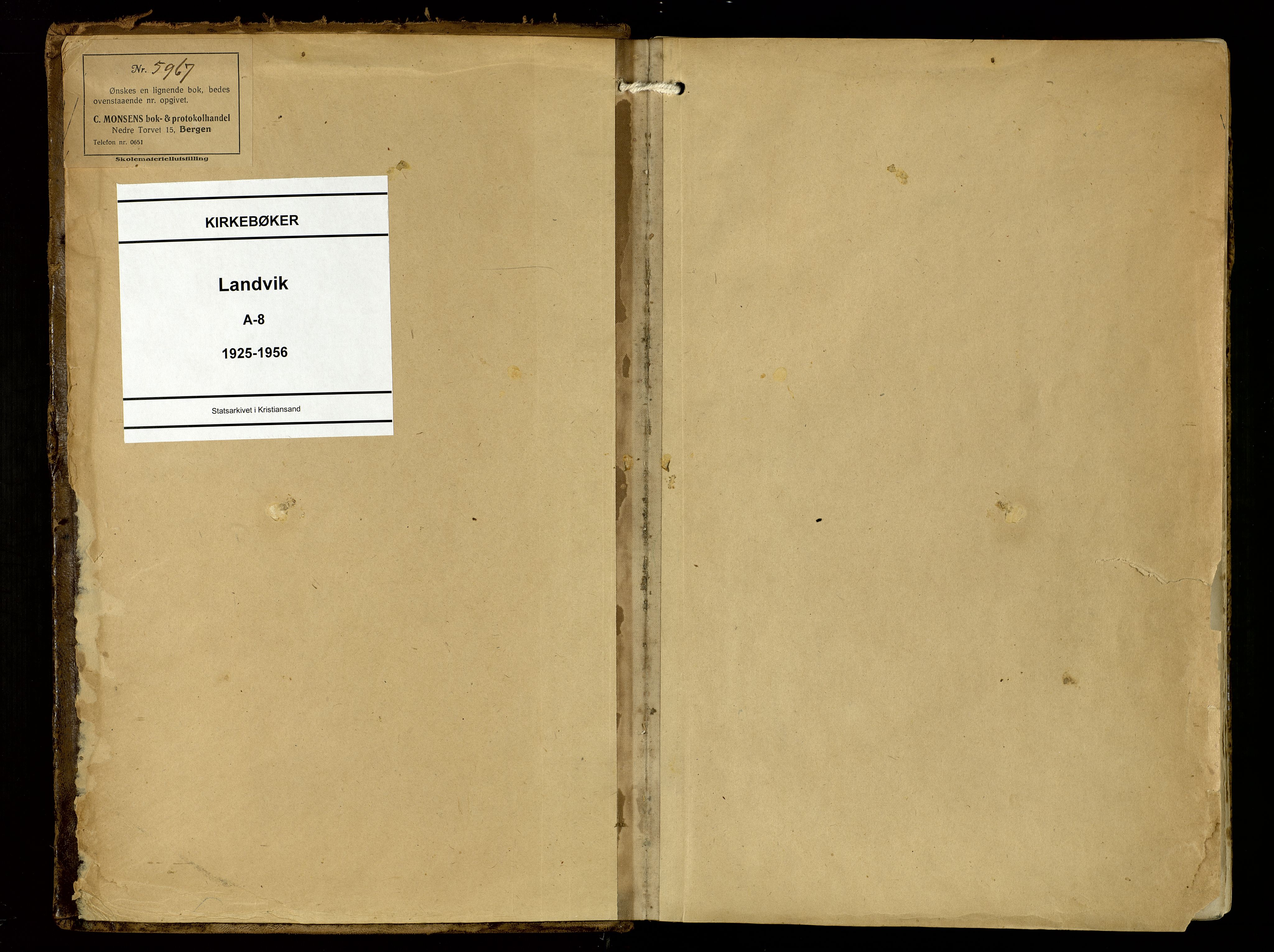 Hommedal sokneprestkontor, SAK/1111-0023/F/Fa/Fab/L0008: Ministerialbok nr. A 8, 1925-1956