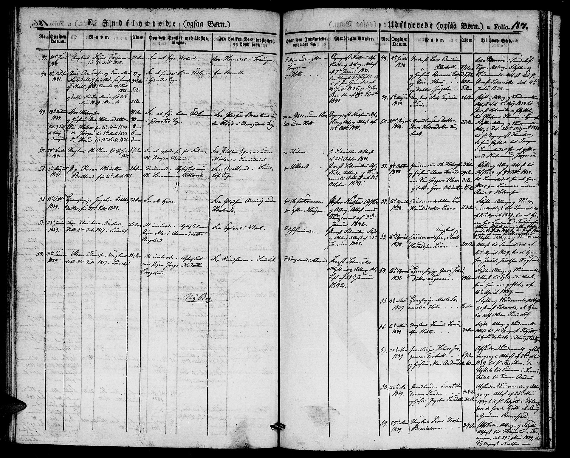 Gjerstad sokneprestkontor, AV/SAK-1111-0014/F/Fa/Faa/L0005: Ministerialbok nr. A 5, 1829-1841, s. 187