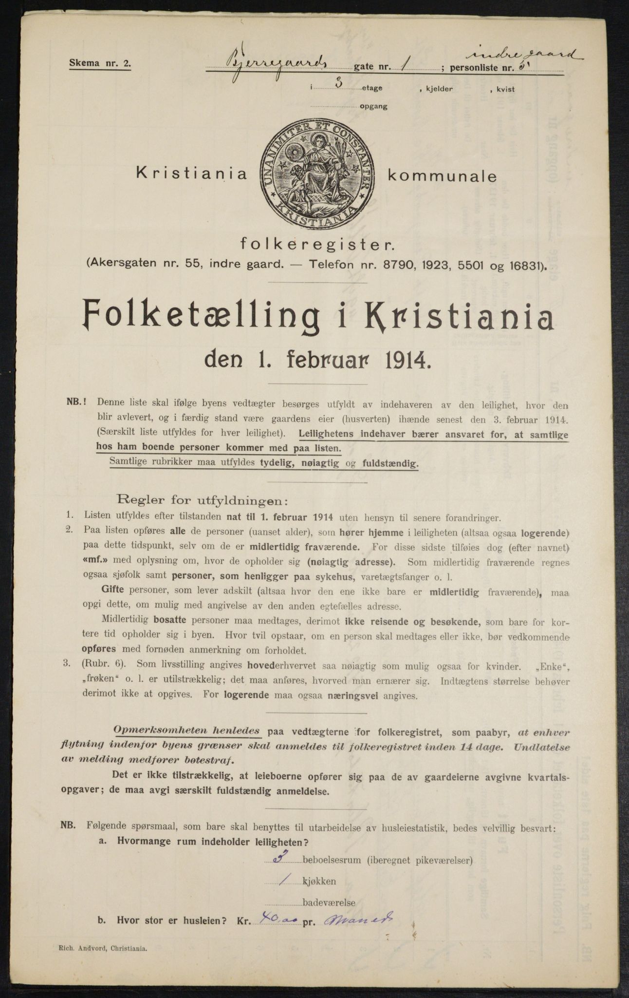 OBA, Kommunal folketelling 1.2.1914 for Kristiania, 1914, s. 5483