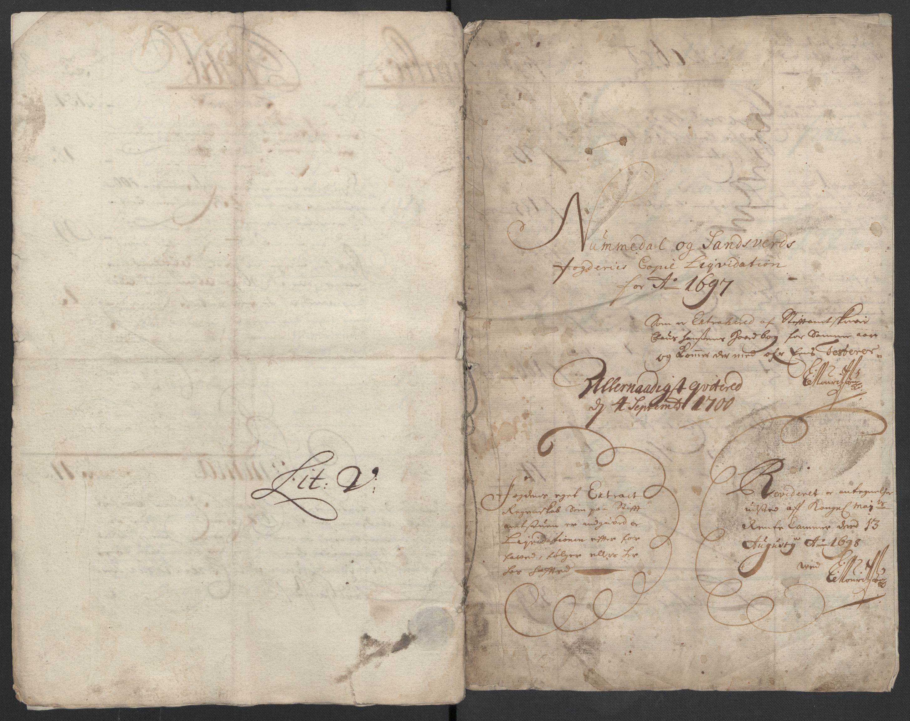 Rentekammeret inntil 1814, Reviderte regnskaper, Fogderegnskap, RA/EA-4092/R24/L1576: Fogderegnskap Numedal og Sandsvær, 1696-1697, s. 19
