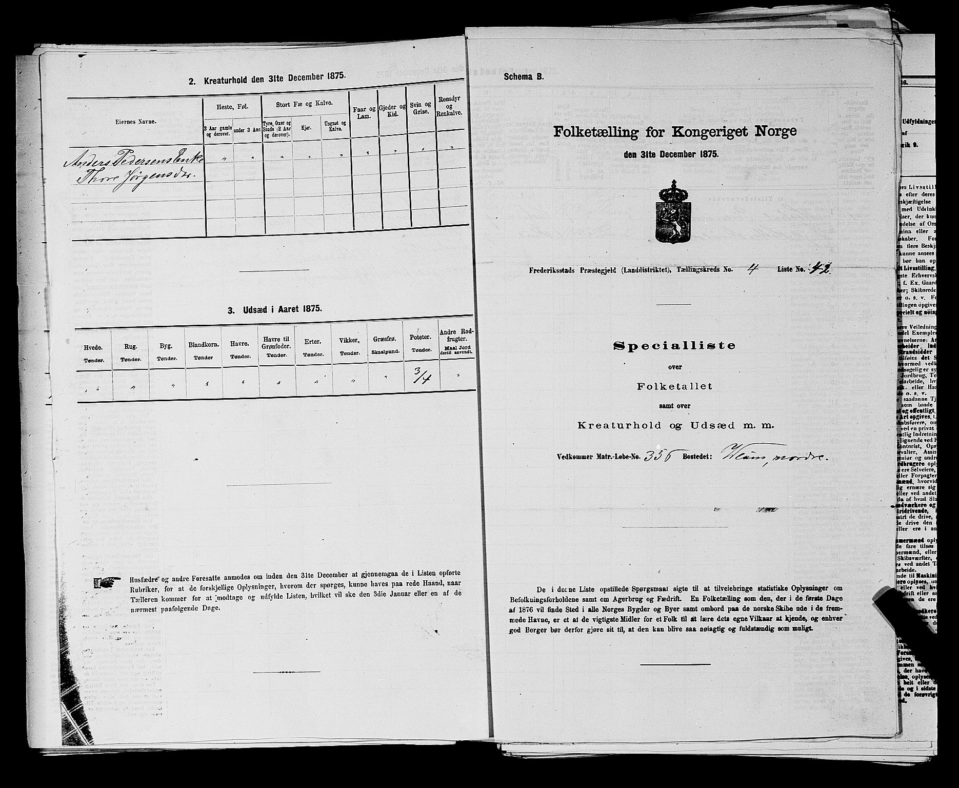 RA, Folketelling 1875 for 0132L Fredrikstad prestegjeld, Glemmen sokn, 1875, s. 894