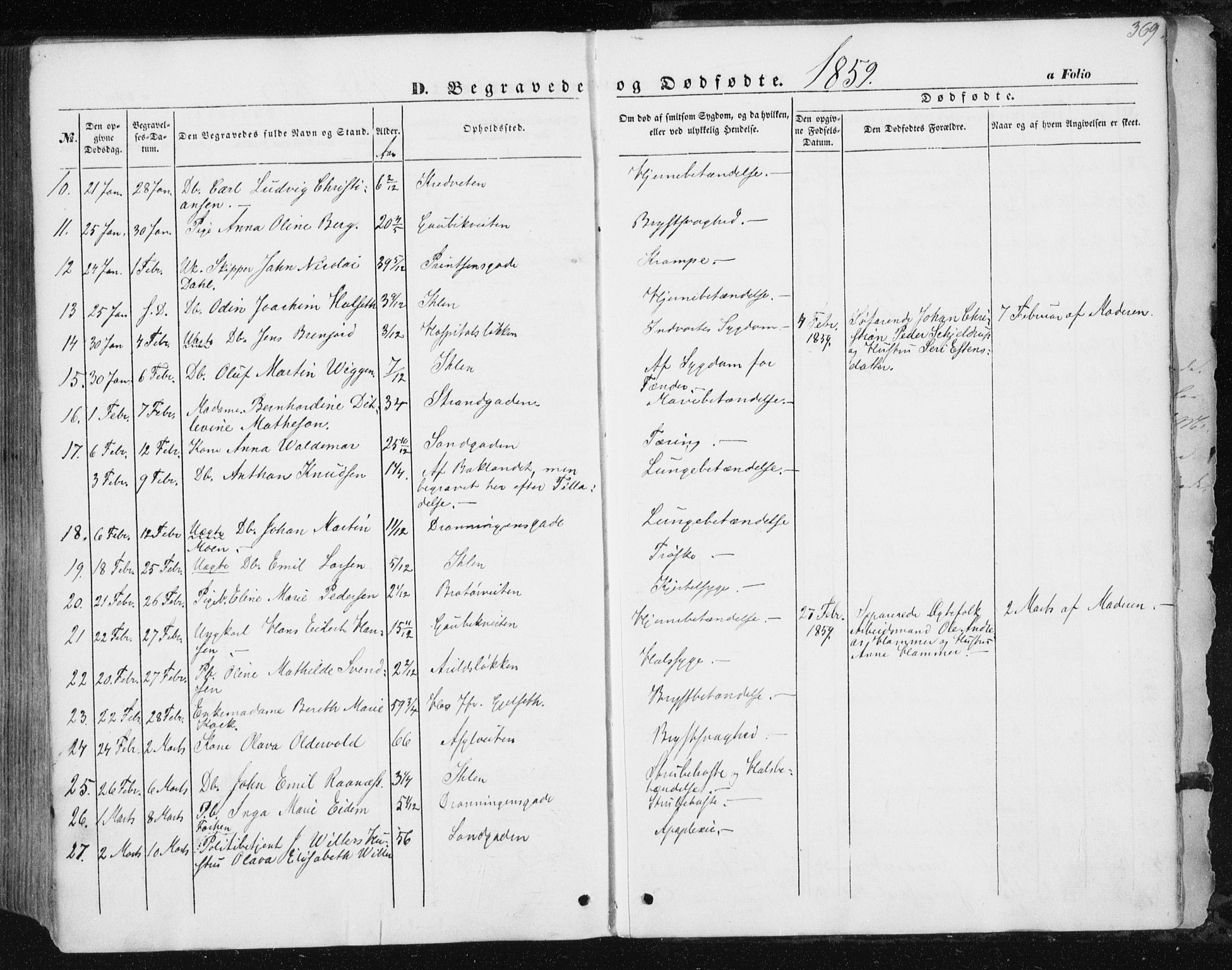Ministerialprotokoller, klokkerbøker og fødselsregistre - Sør-Trøndelag, SAT/A-1456/602/L0112: Ministerialbok nr. 602A10, 1848-1859, s. 369