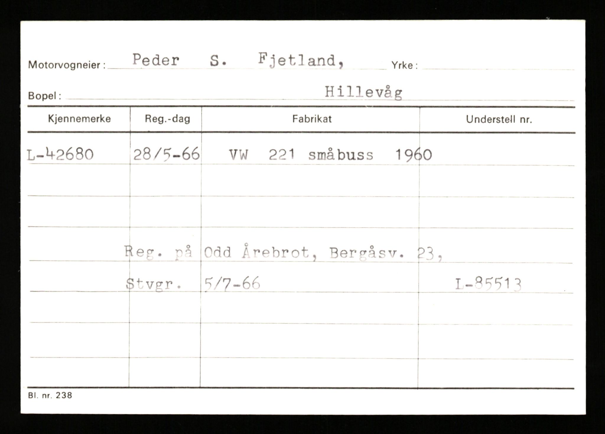 Stavanger trafikkstasjon, SAST/A-101942/0/G/L0006: Registreringsnummer: 34250 - 49007, 1930-1971, s. 2243