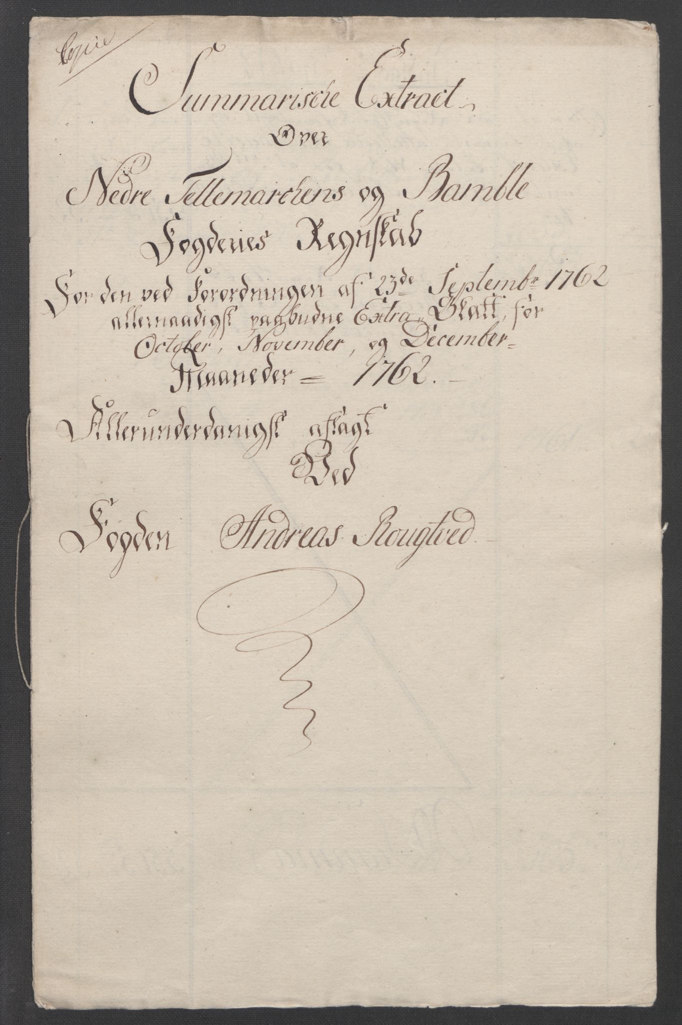 Rentekammeret inntil 1814, Reviderte regnskaper, Fogderegnskap, AV/RA-EA-4092/R37/L2239: Ekstraskatten Nedre Telemark og Bamble, 1762-1763, s. 16