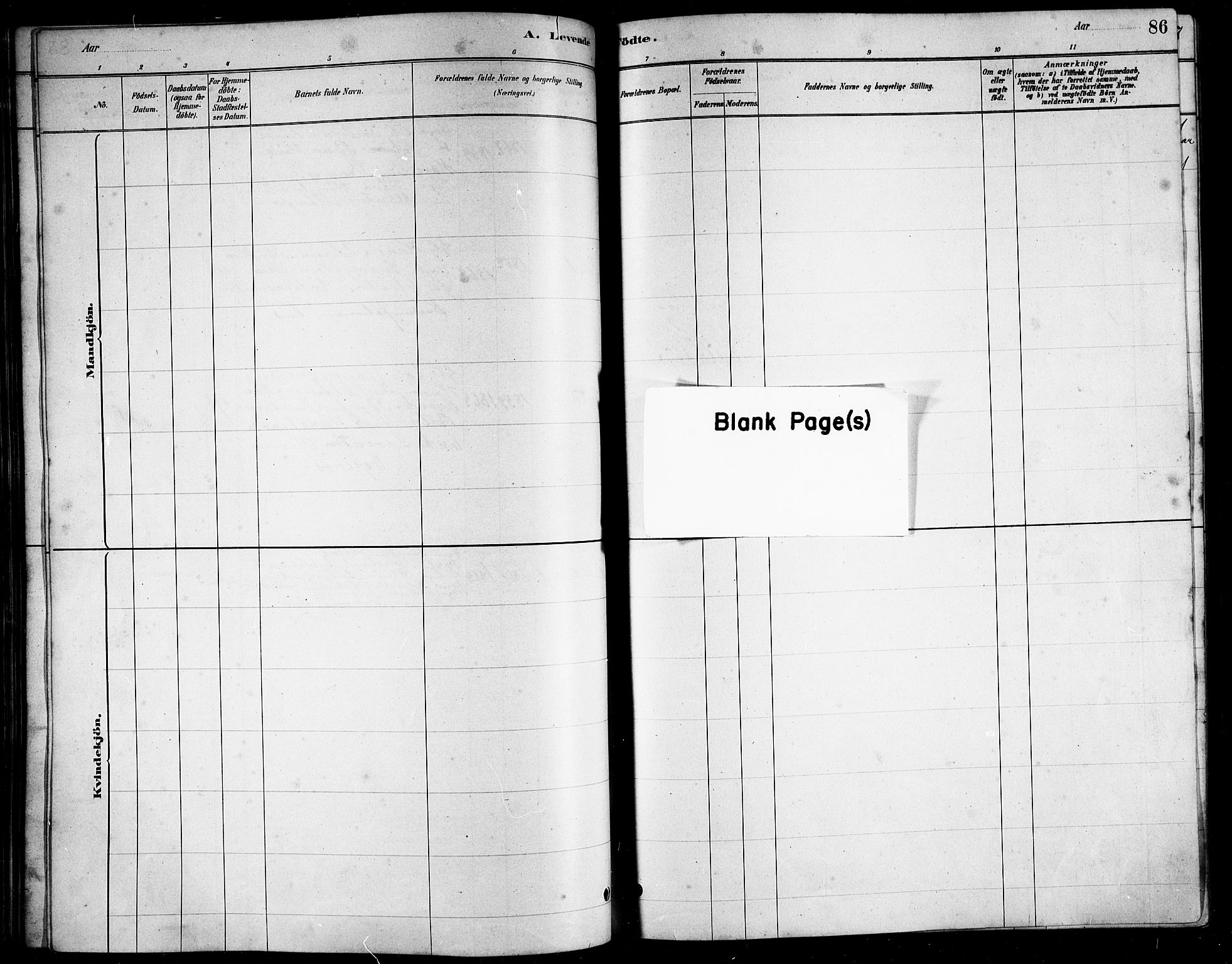 Ministerialprotokoller, klokkerbøker og fødselsregistre - Nordland, AV/SAT-A-1459/857/L0828: Klokkerbok nr. 857C03, 1879-1908, s. 86