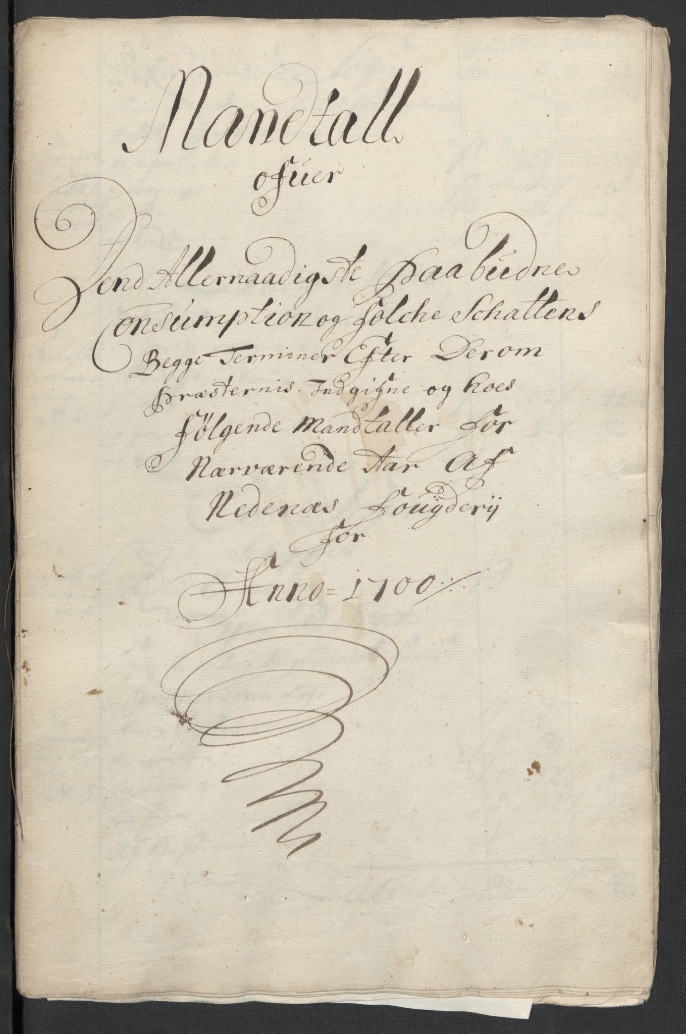 Rentekammeret inntil 1814, Reviderte regnskaper, Fogderegnskap, RA/EA-4092/R39/L2315: Fogderegnskap Nedenes, 1700-1701, s. 52