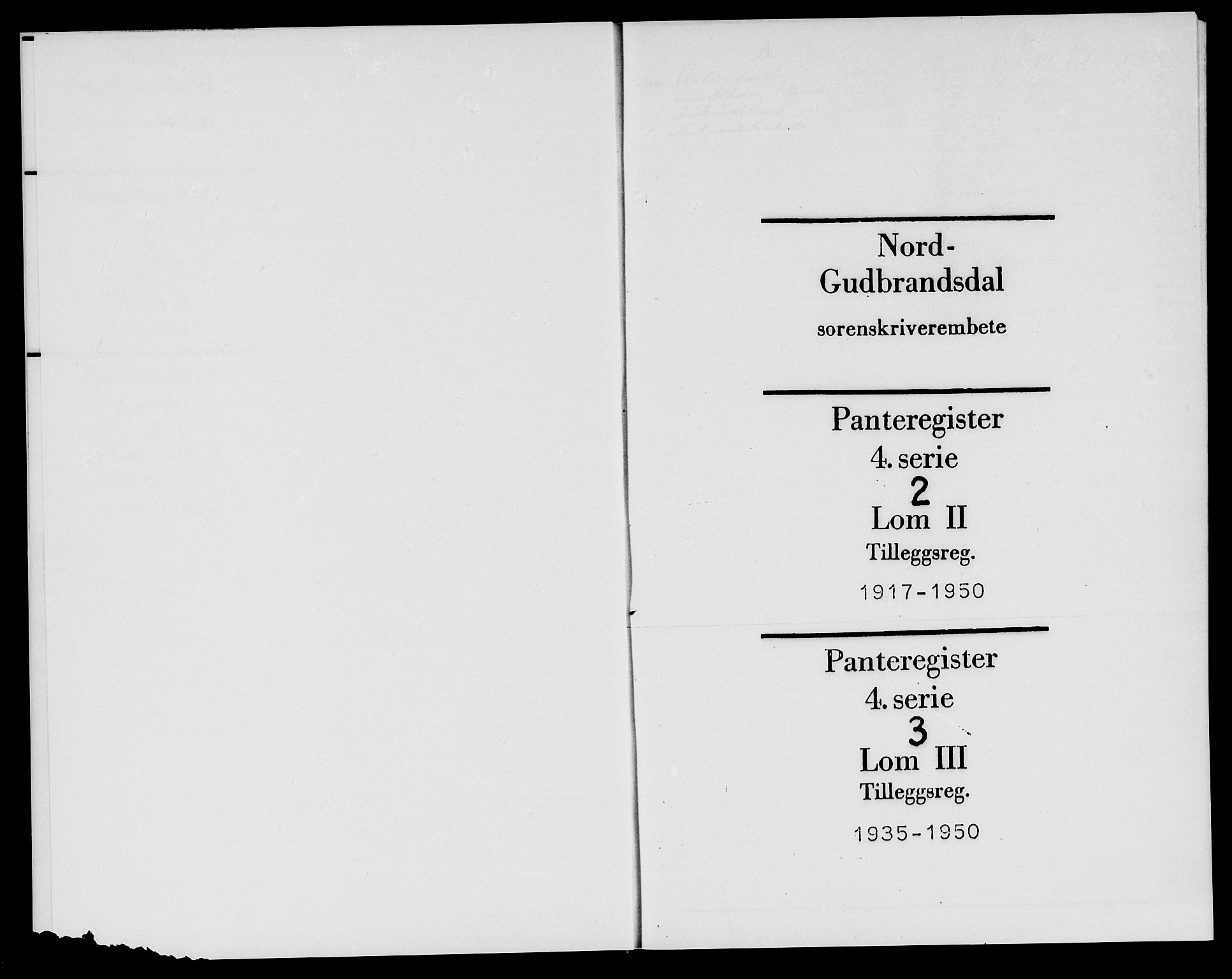 Nord-Gudbrandsdal tingrett, SAH/TING-002/H/Ha/Had/L0003: Panteregister nr. 3, 1935-1950