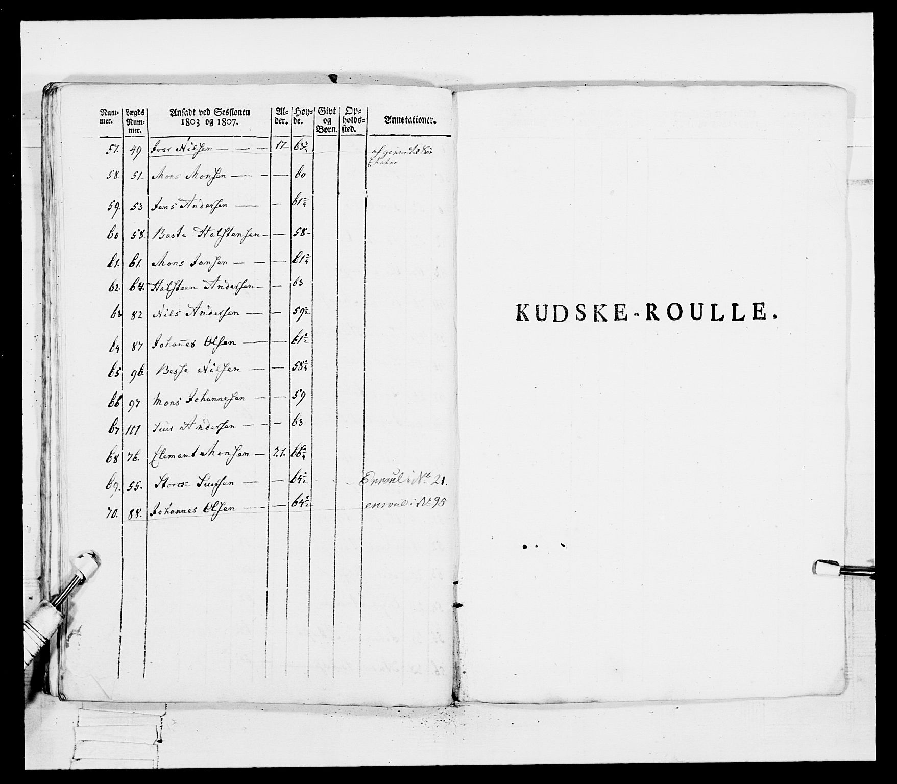 Generalitets- og kommissariatskollegiet, Det kongelige norske kommissariatskollegium, AV/RA-EA-5420/E/Eh/L0097: Bergenhusiske nasjonale infanteriregiment, 1803-1807, s. 369