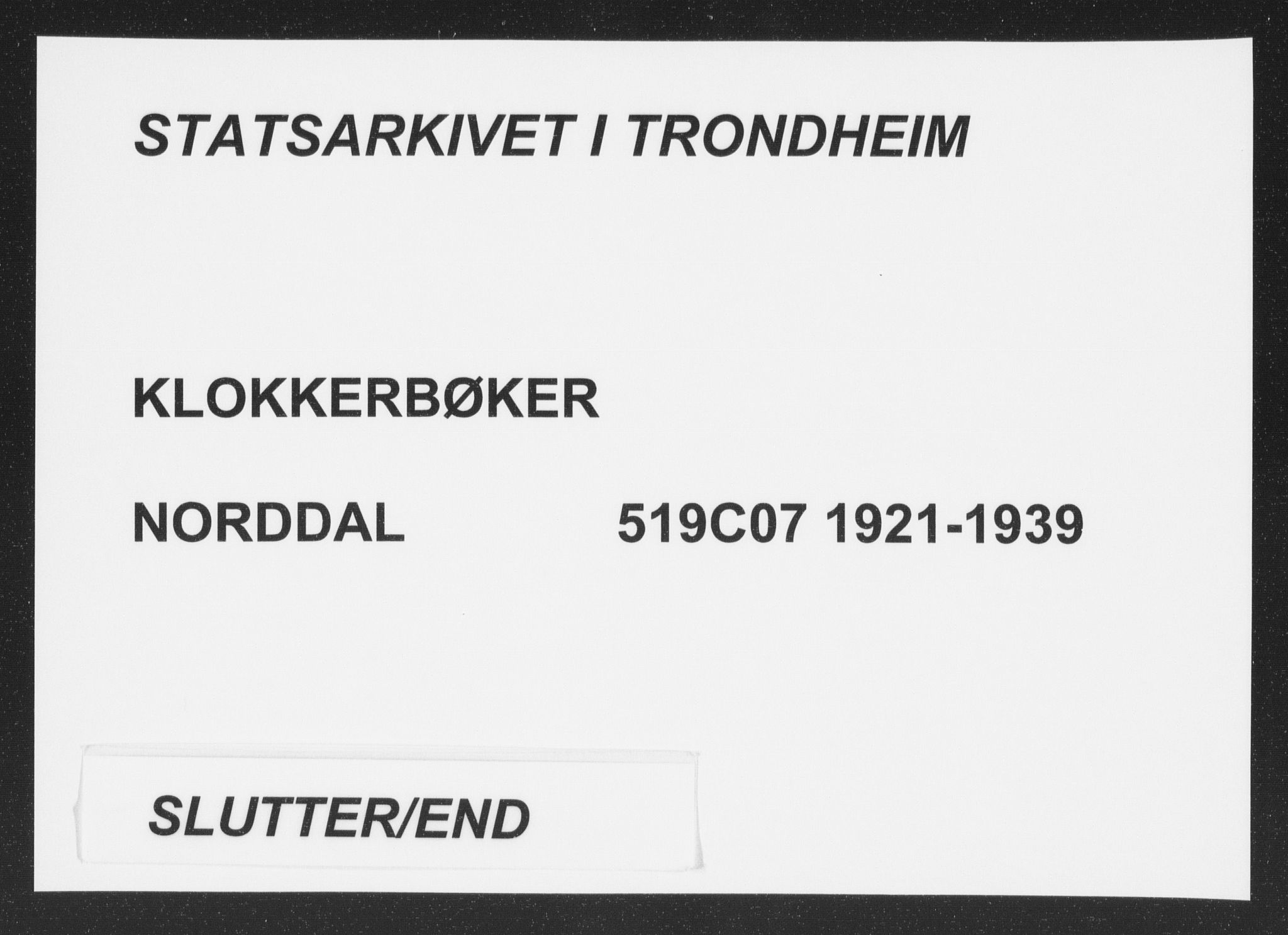 Ministerialprotokoller, klokkerbøker og fødselsregistre - Møre og Romsdal, SAT/A-1454/519/L0266: Klokkerbok nr. 519C07, 1921-1939
