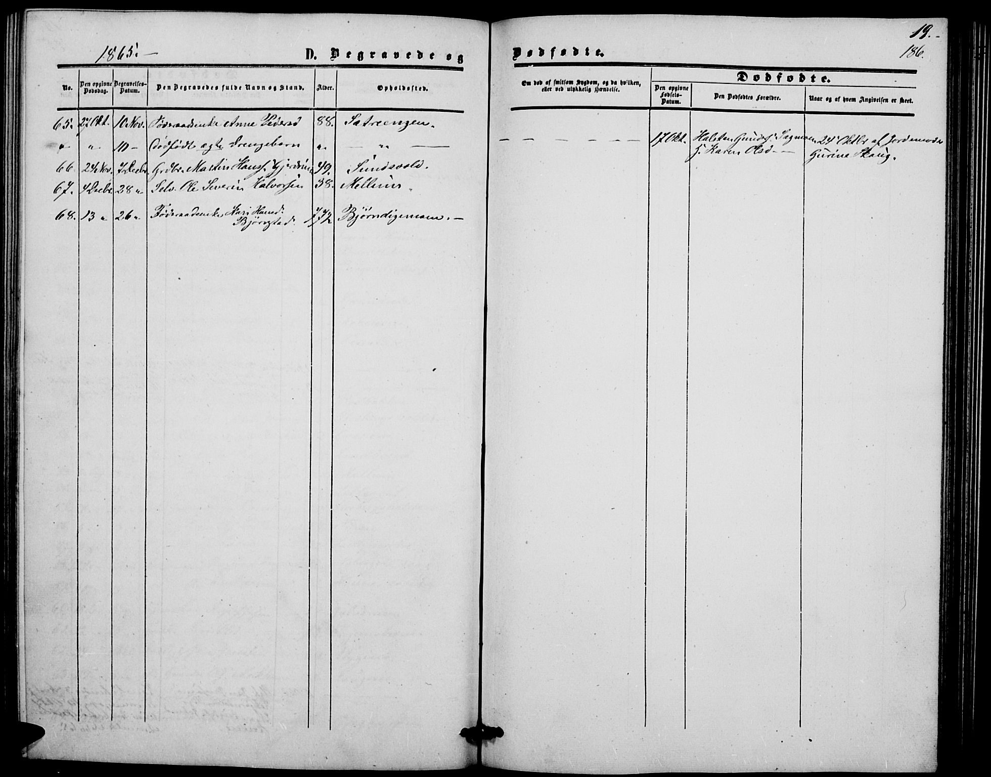 Elverum prestekontor, AV/SAH-PREST-044/H/Ha/Hab/L0003: Klokkerbok nr. 3, 1856-1865, s. 186