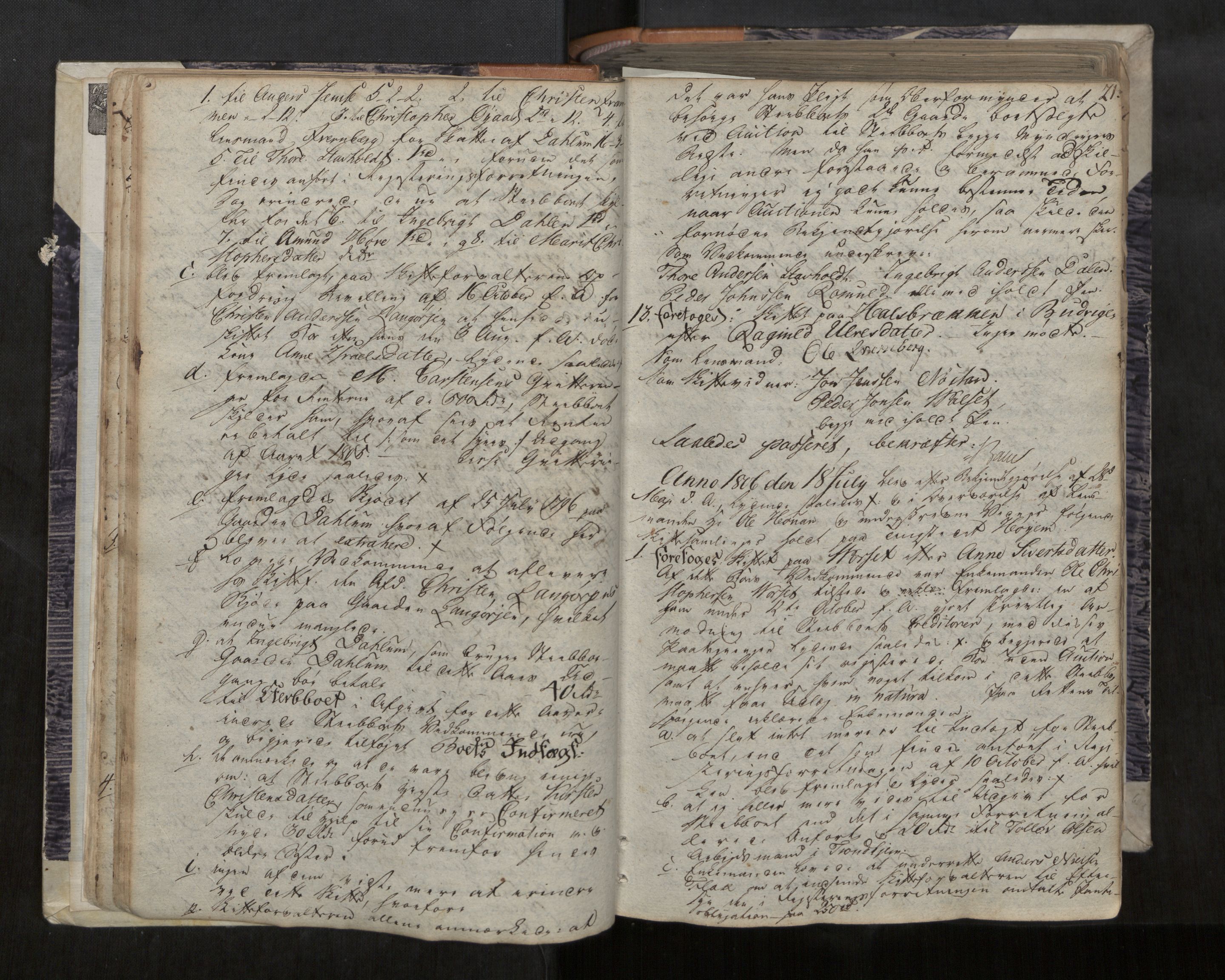 Strinda og Selbu sorenskriveri, AV/SAT-A-0015/3/3B/L0001: Skifteforhandlingsprot. 1, 1805-1835, s. 21
