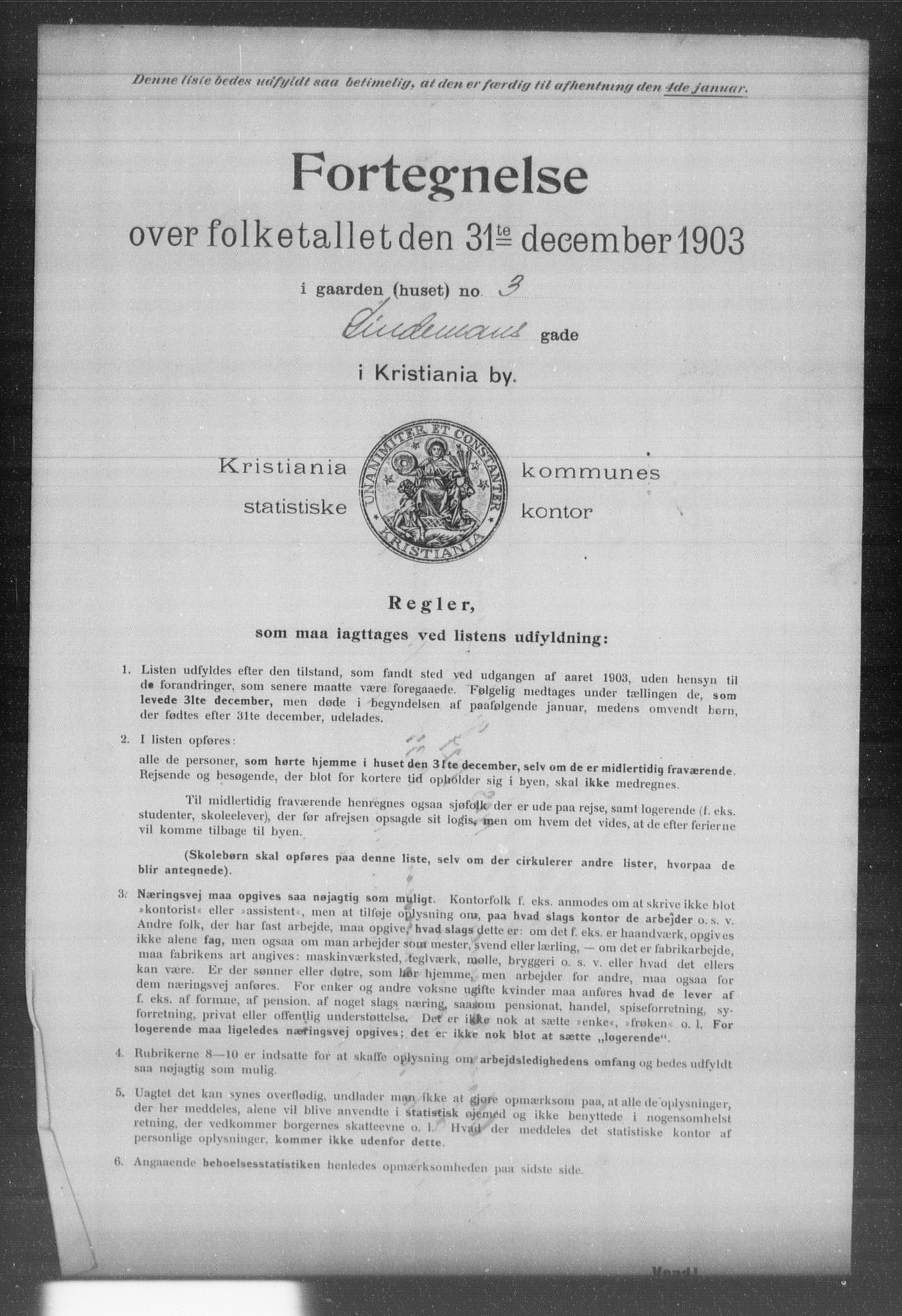 OBA, Kommunal folketelling 31.12.1903 for Kristiania kjøpstad, 1903, s. 11368