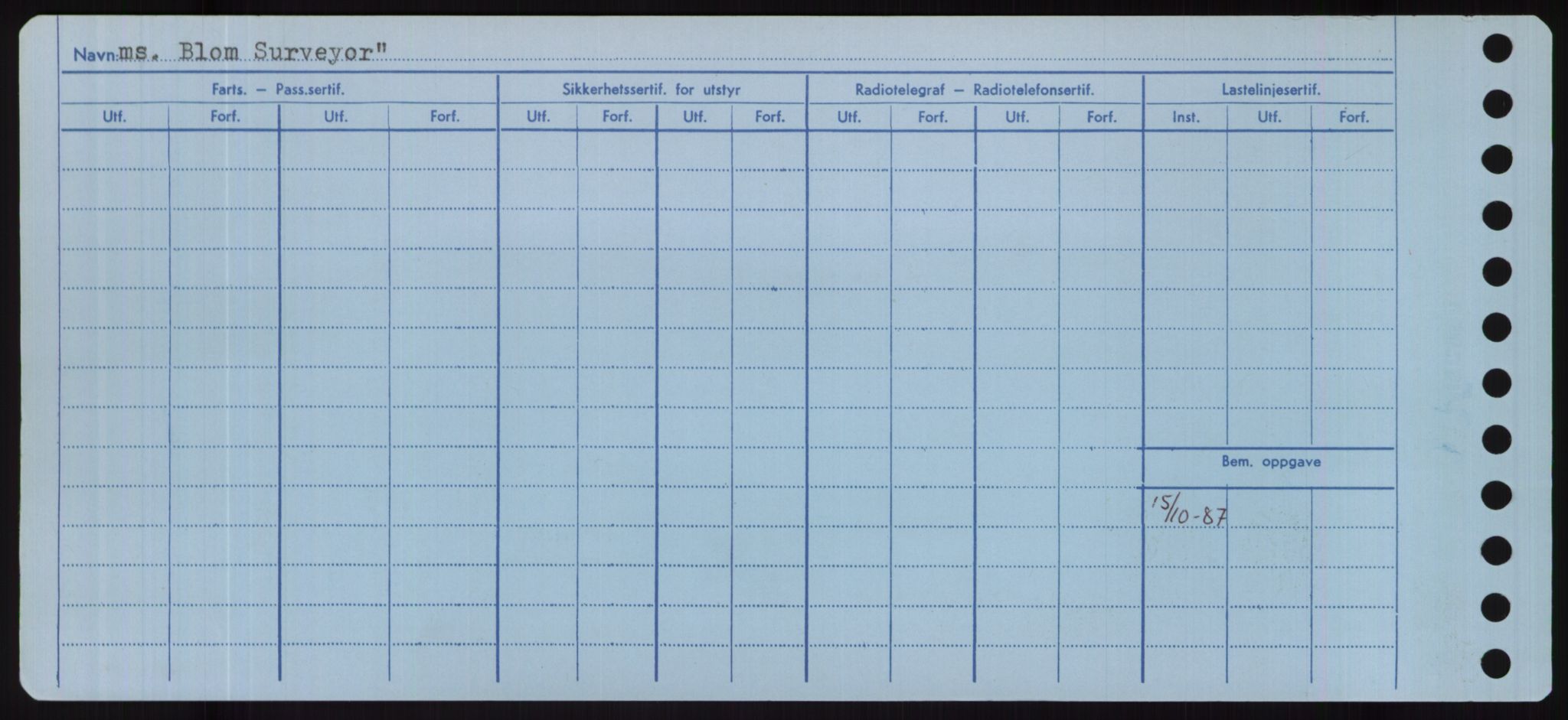 Sjøfartsdirektoratet med forløpere, Skipsmålingen, RA/S-1627/H/Hd/L0004: Fartøy, Bia-Boy, s. 310