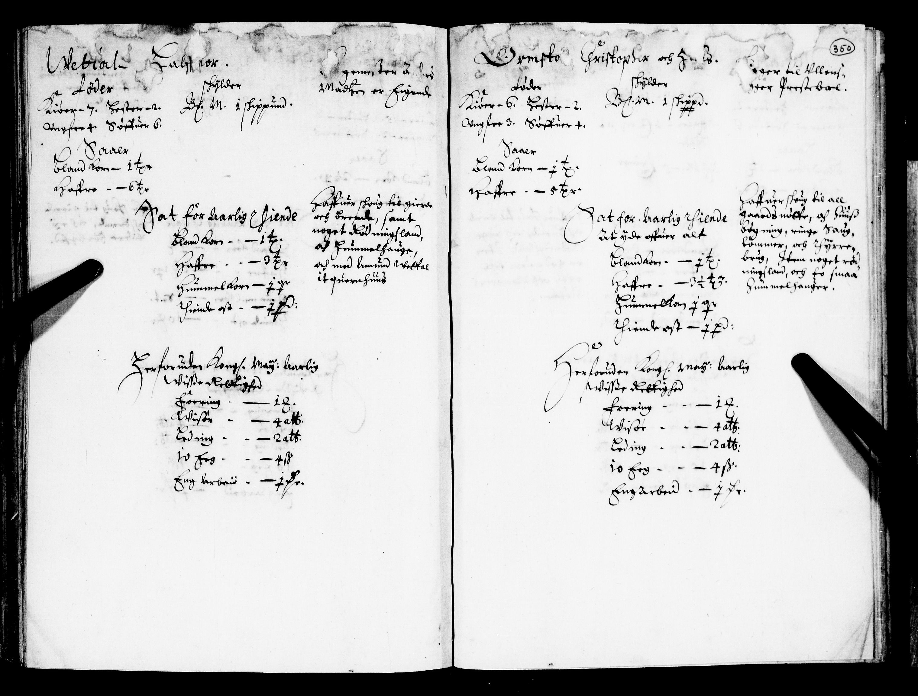 Rentekammeret inntil 1814, Realistisk ordnet avdeling, AV/RA-EA-4070/N/Nb/Nba/L0010: Øvre Romerike fogderi, 2. del, 1665, s. 349b-350a