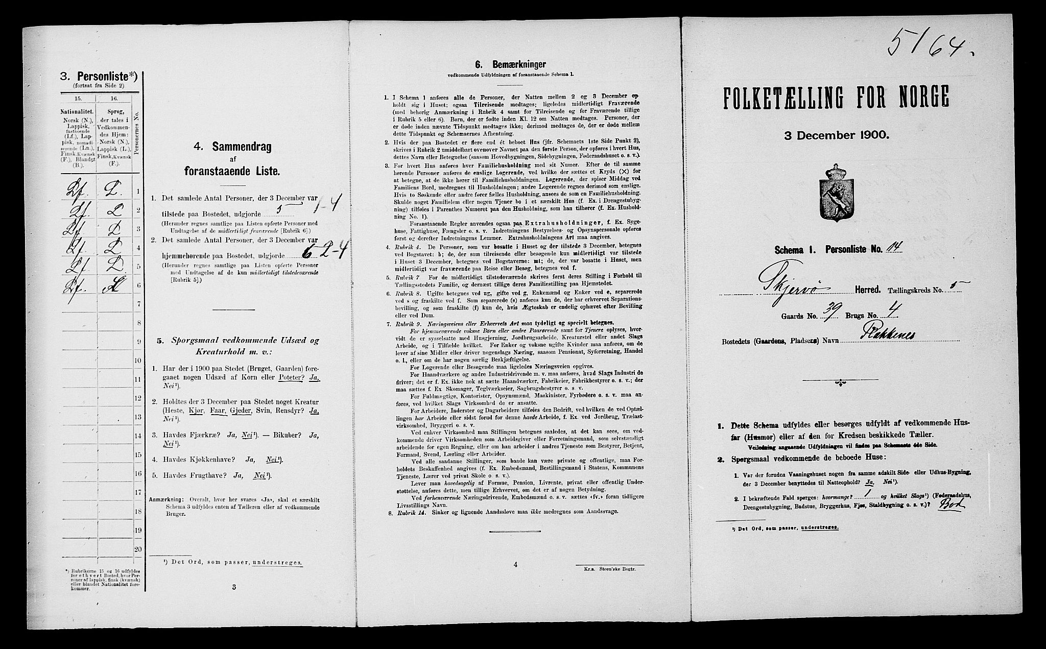 SATØ, Folketelling 1900 for 1941 Skjervøy herred, 1900, s. 474