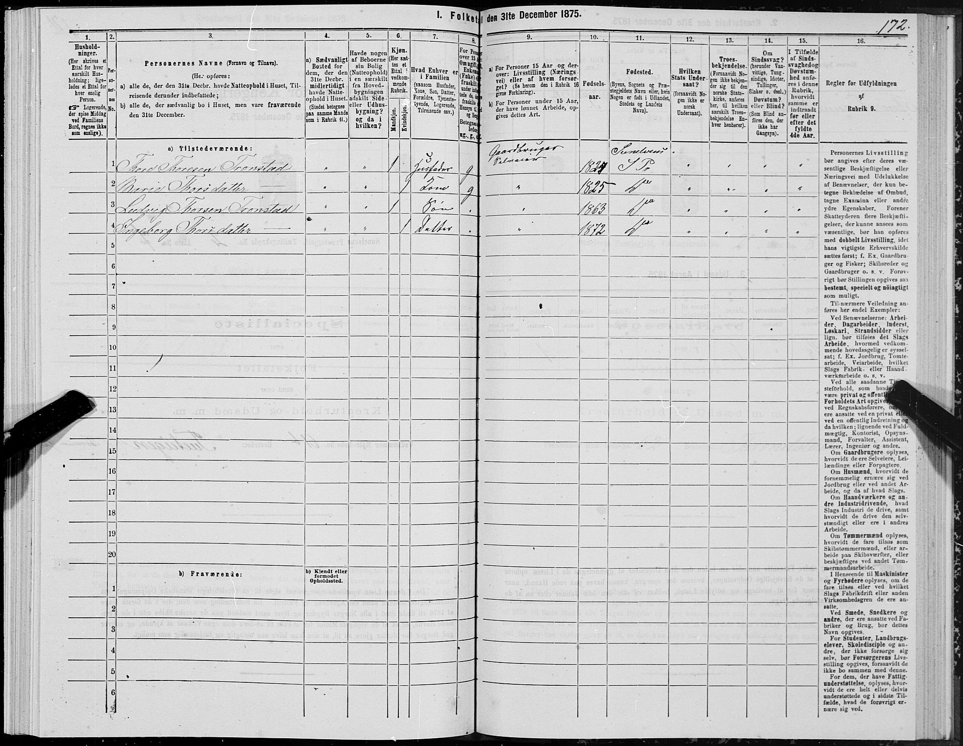 SAT, Folketelling 1875 for 1523P Sunnylven prestegjeld, 1875, s. 1172