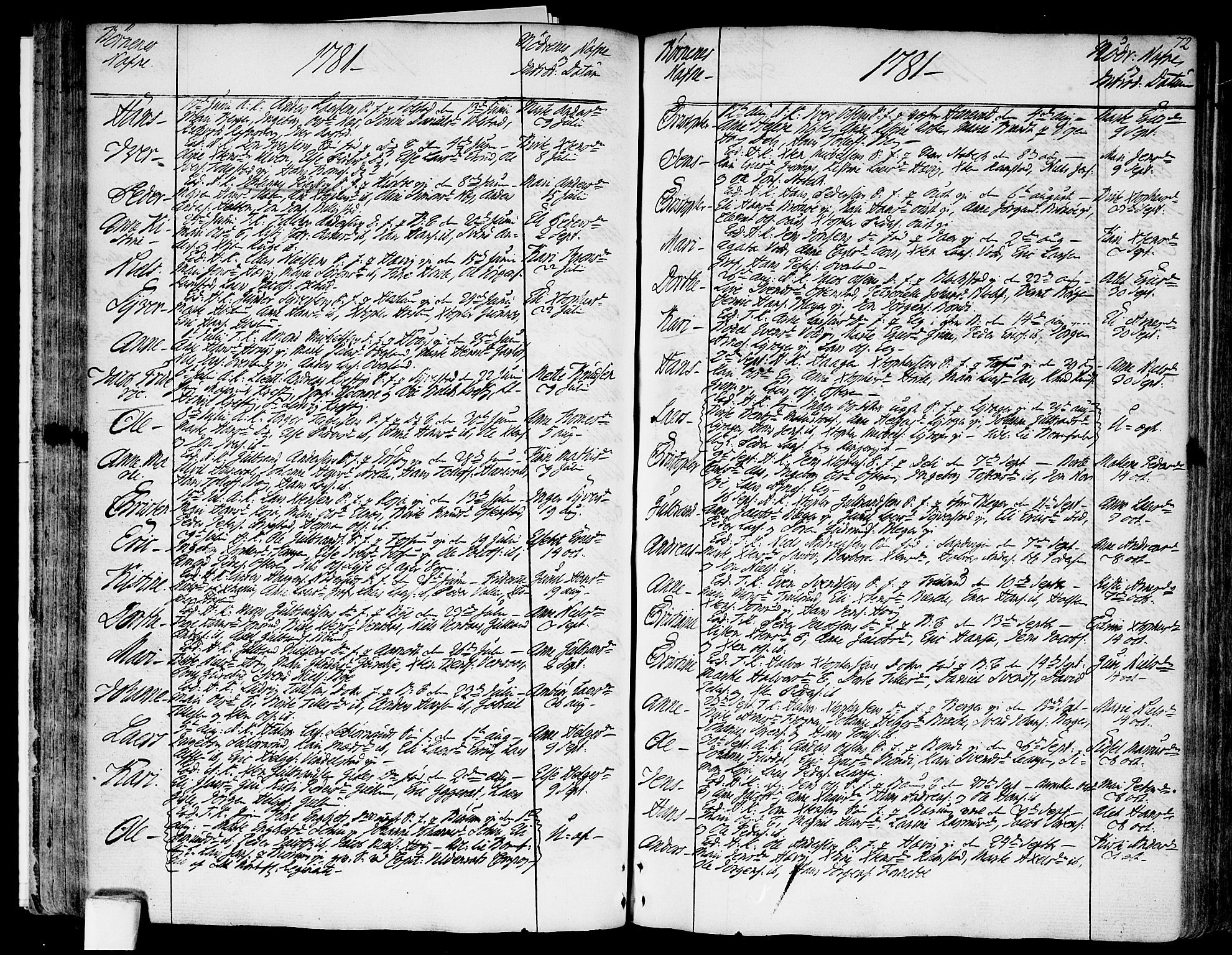 Asker prestekontor Kirkebøker, AV/SAO-A-10256a/F/Fa/L0003: Ministerialbok nr. I 3, 1767-1807, s. 72