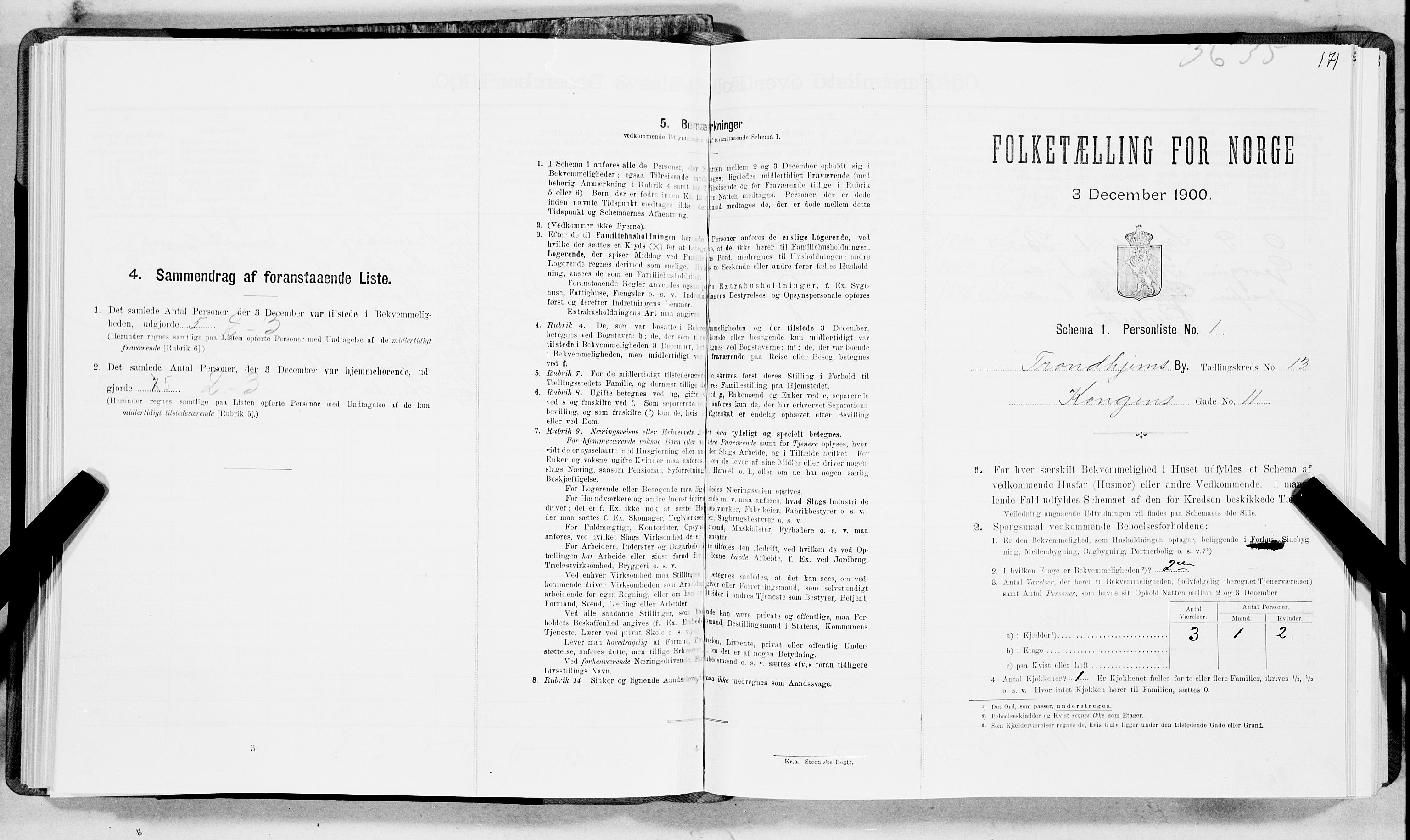 SAT, Folketelling 1900 for 1601 Trondheim kjøpstad, 1900, s. 2211