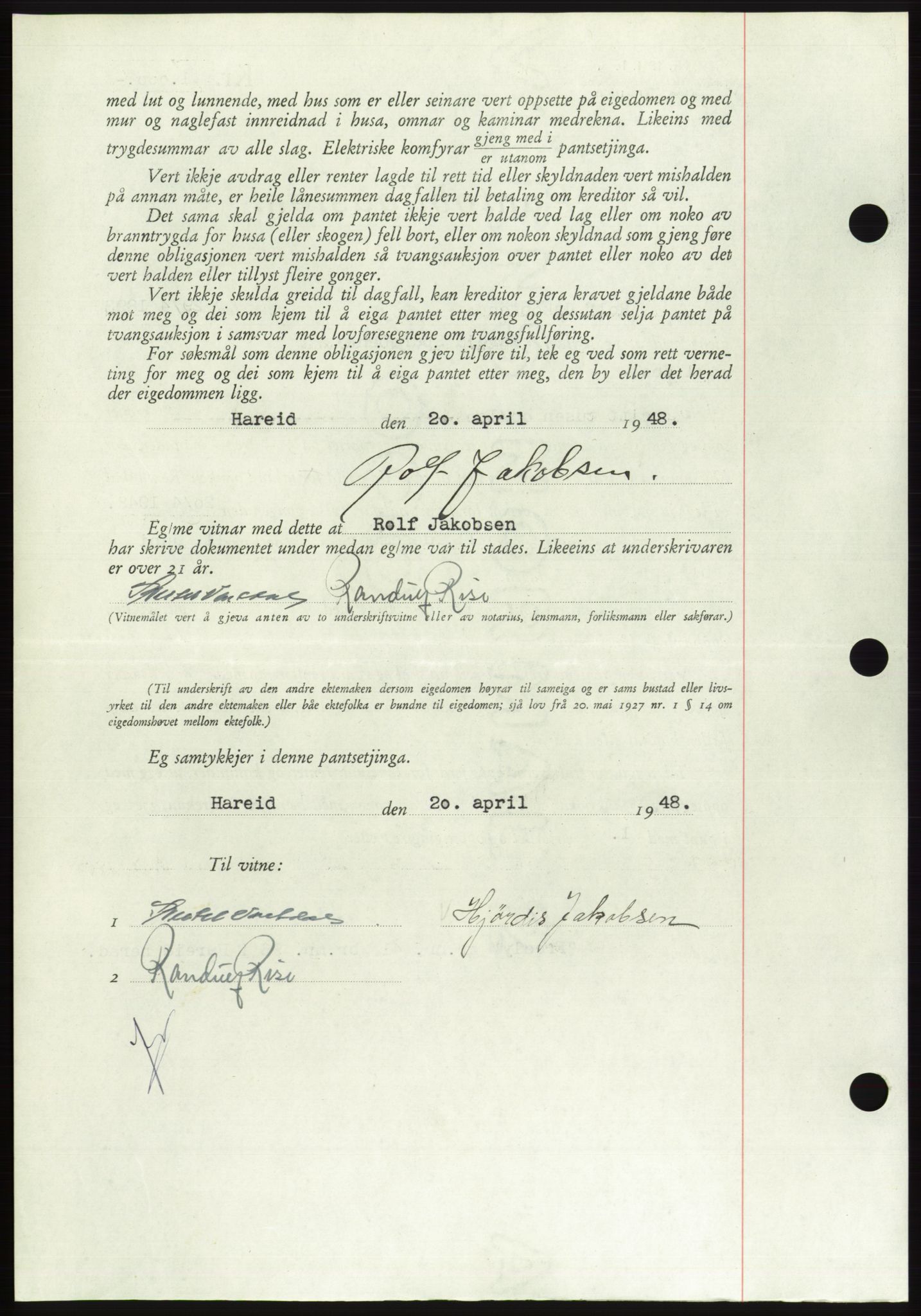 Søre Sunnmøre sorenskriveri, AV/SAT-A-4122/1/2/2C/L0115: Pantebok nr. 3B, 1947-1948, Dagboknr: 524/1948