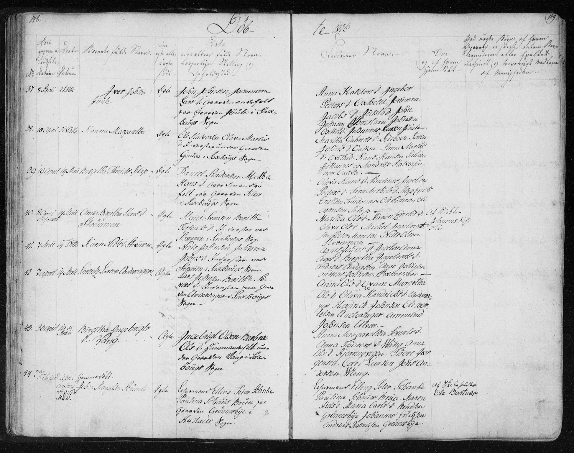 Ministerialprotokoller, klokkerbøker og fødselsregistre - Nord-Trøndelag, SAT/A-1458/730/L0276: Ministerialbok nr. 730A05, 1822-1830, s. 148-149