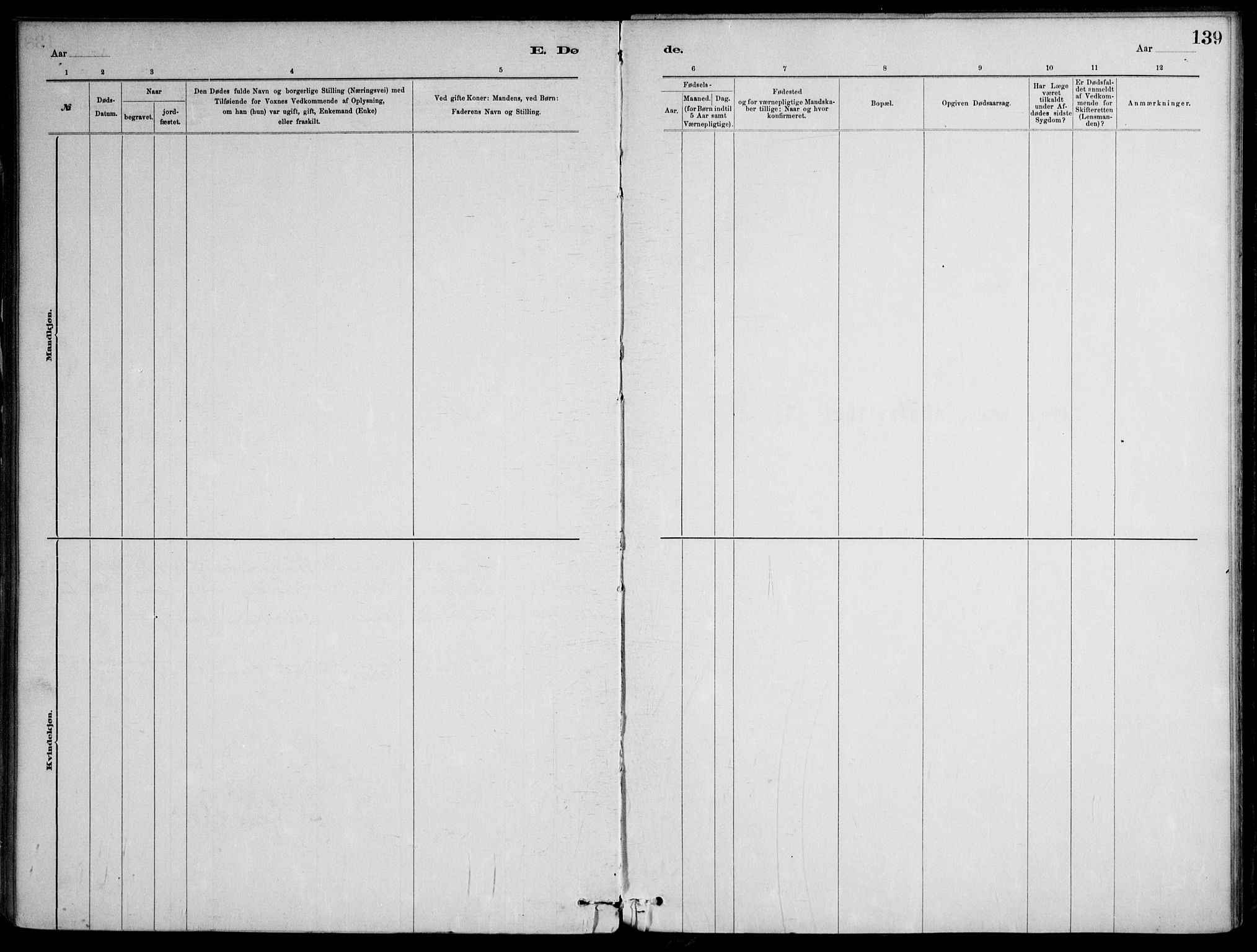 Skoger kirkebøker, AV/SAKO-A-59/F/Fb/L0001: Ministerialbok nr. II 1, 1885-1913, s. 139