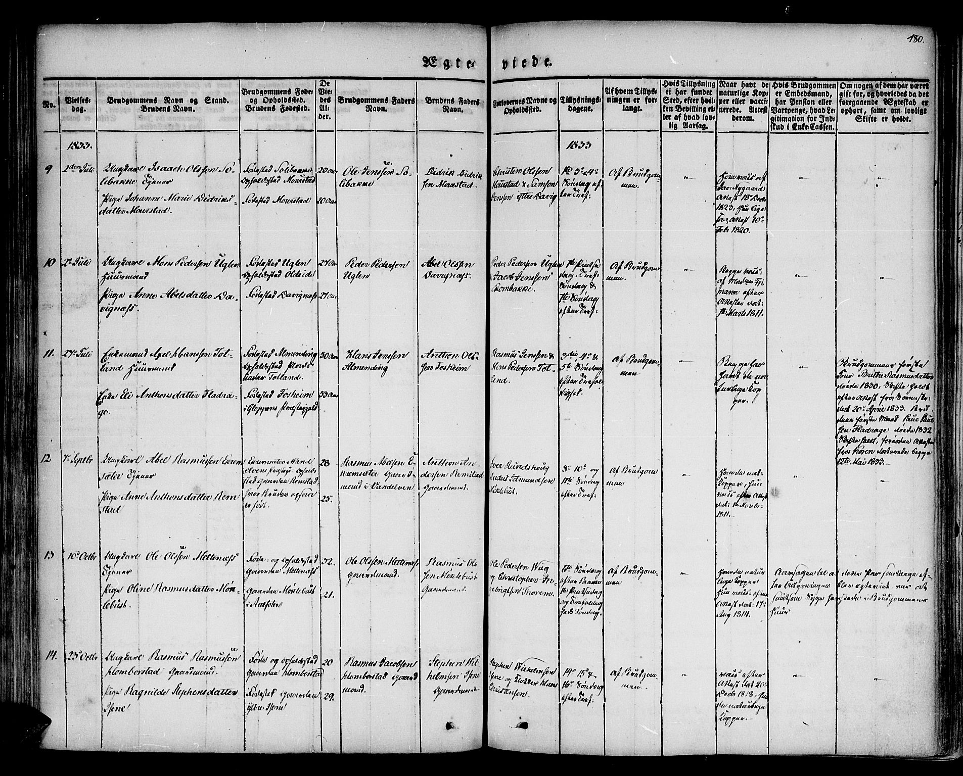 Davik sokneprestembete, AV/SAB-A-79701/H/Haa/Haaa/L0004: Ministerialbok nr. A 4, 1830-1849, s. 180