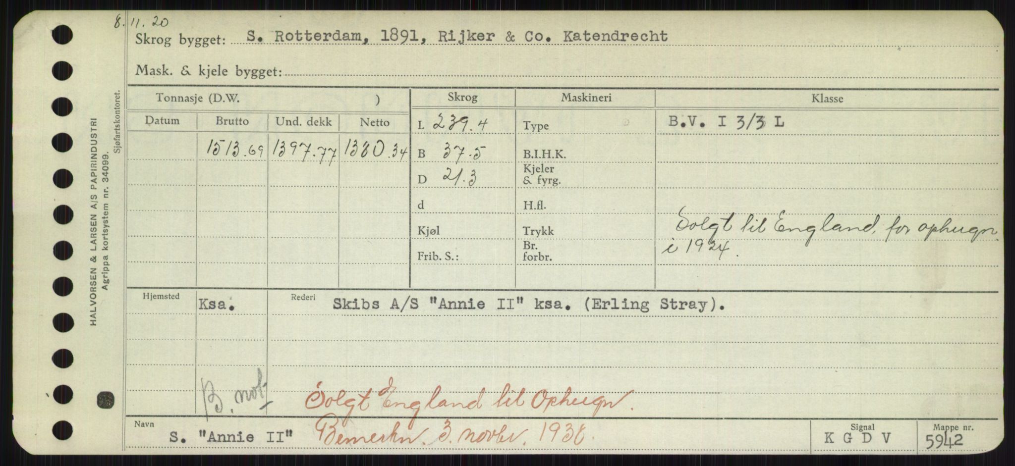 Sjøfartsdirektoratet med forløpere, Skipsmålingen, AV/RA-S-1627/H/Hd/L0001: Fartøy, A-Anv, s. 767