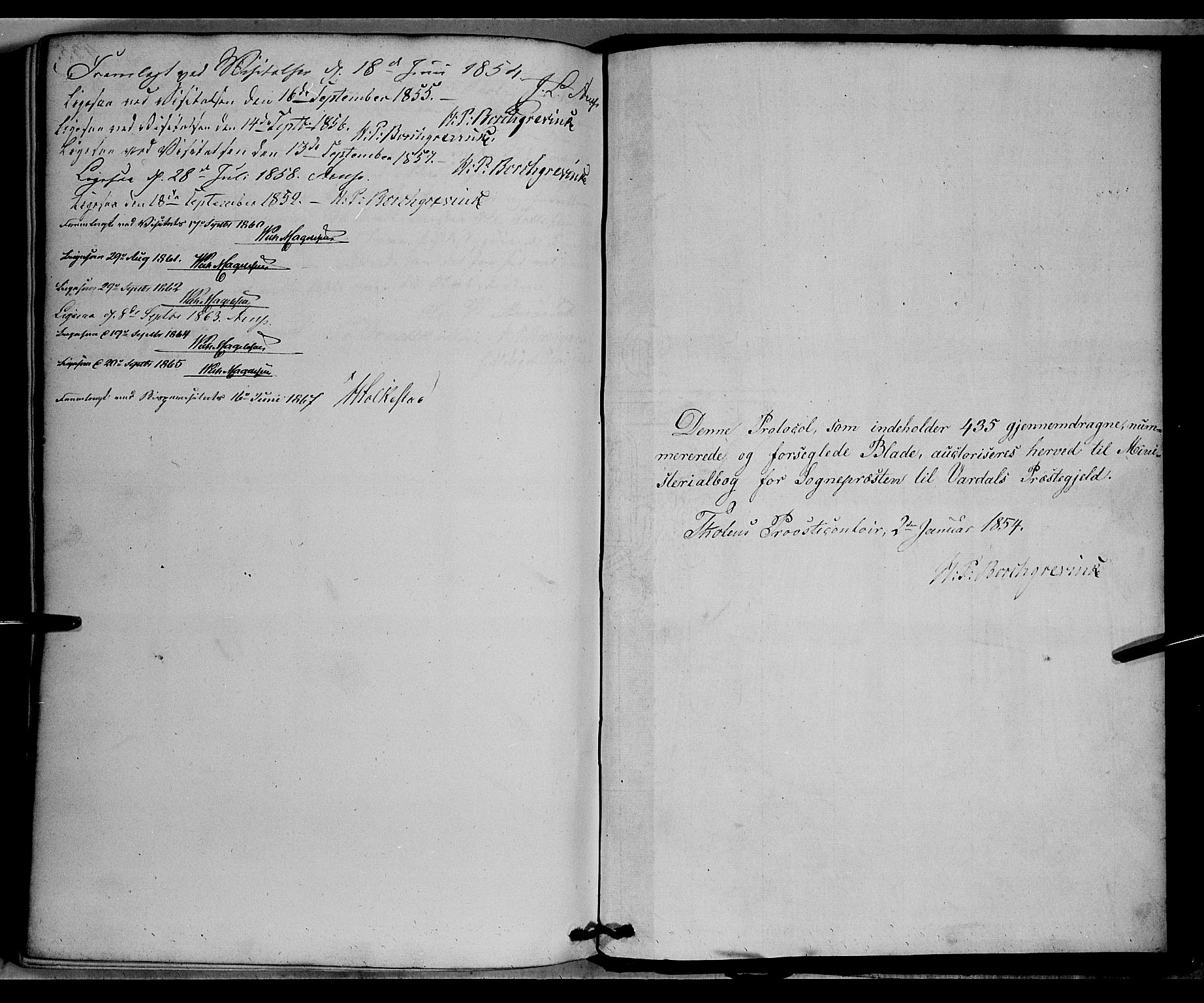 Vardal prestekontor, AV/SAH-PREST-100/H/Ha/Haa/L0006: Ministerialbok nr. 6, 1854-1866