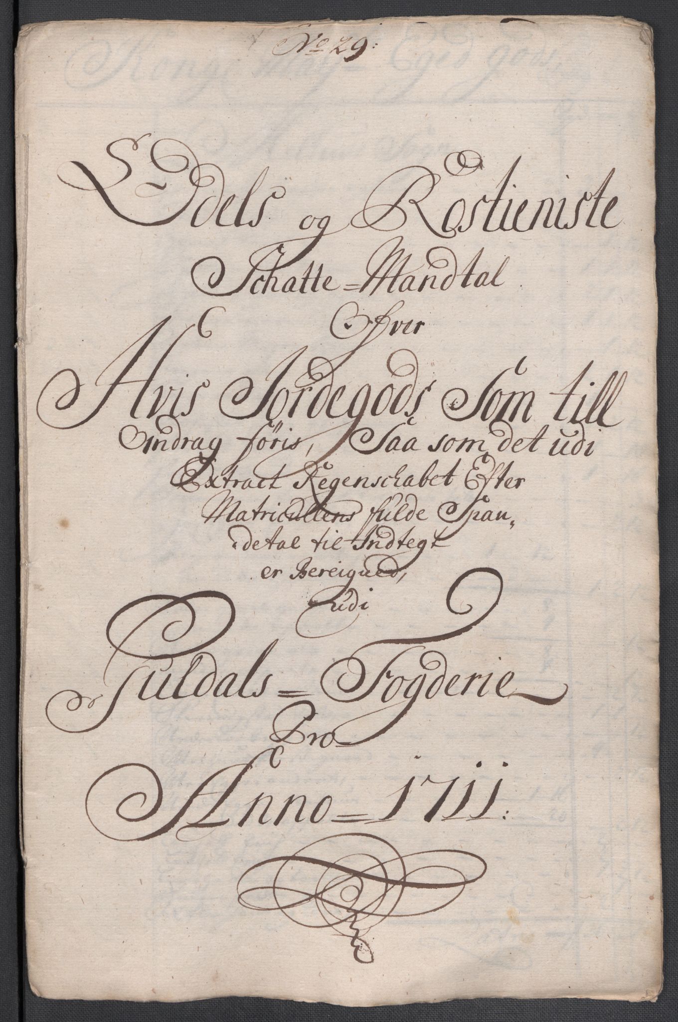 Rentekammeret inntil 1814, Reviderte regnskaper, Fogderegnskap, RA/EA-4092/R60/L3962: Fogderegnskap Orkdal og Gauldal, 1711, s. 336
